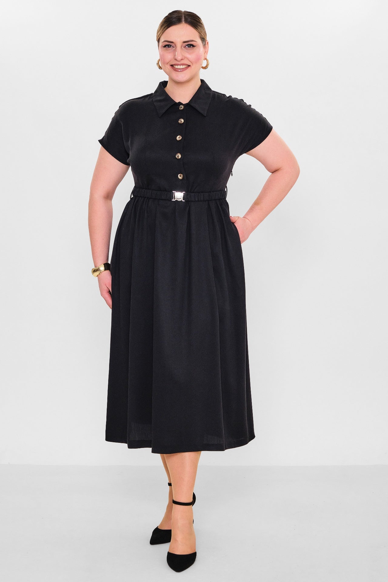Laluce - Plus Size Dress (L2.Y26.ELB.2E666) - 8690200155864
