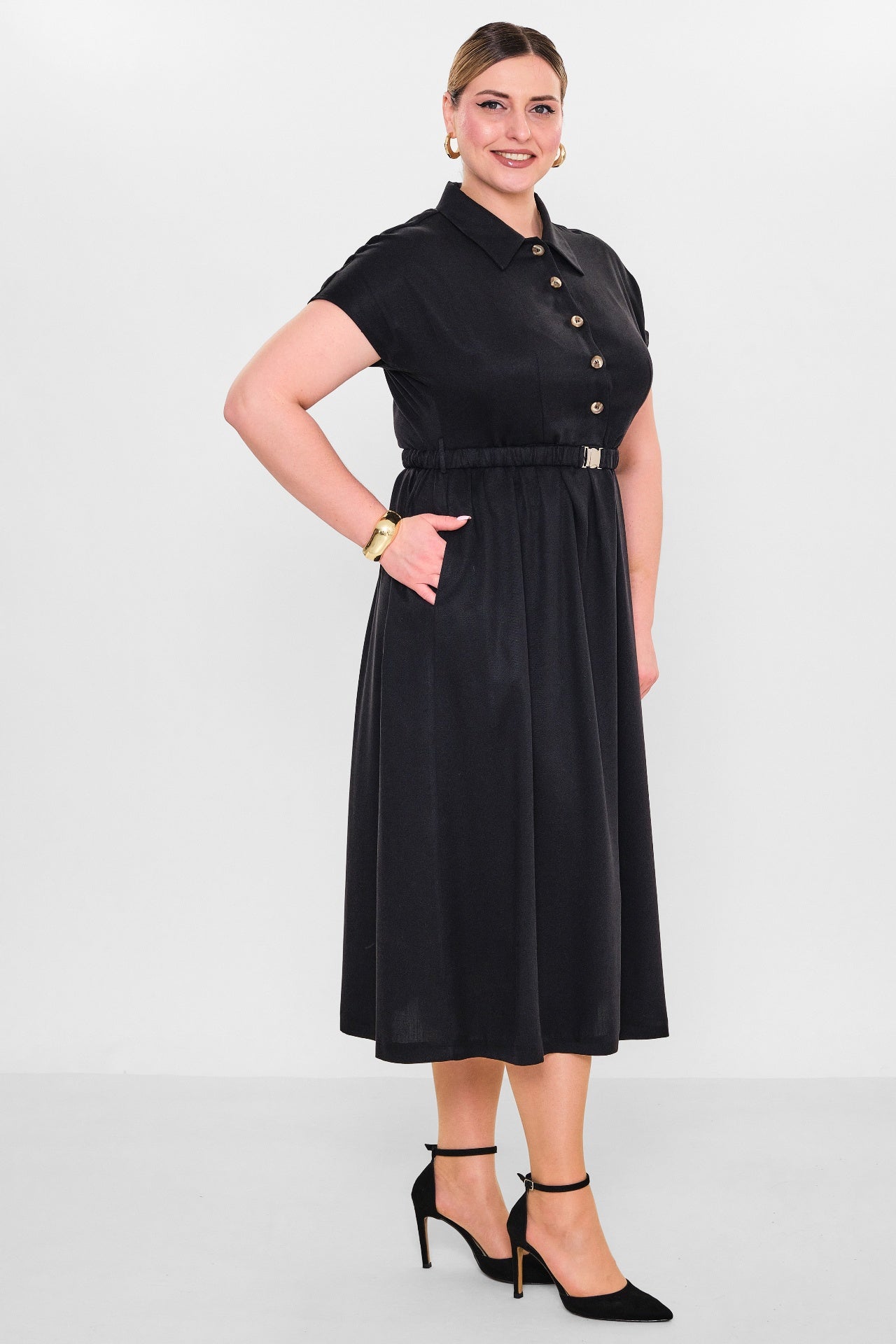 Laluce - Plus Size Dress (L2.Y26.ELB.2E666) - 8690200155864