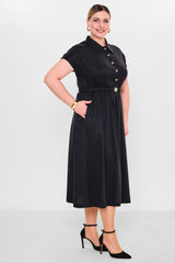 Laluce - Plus Size Dress (L2.Y26.ELB.2E666) - 8690200155864