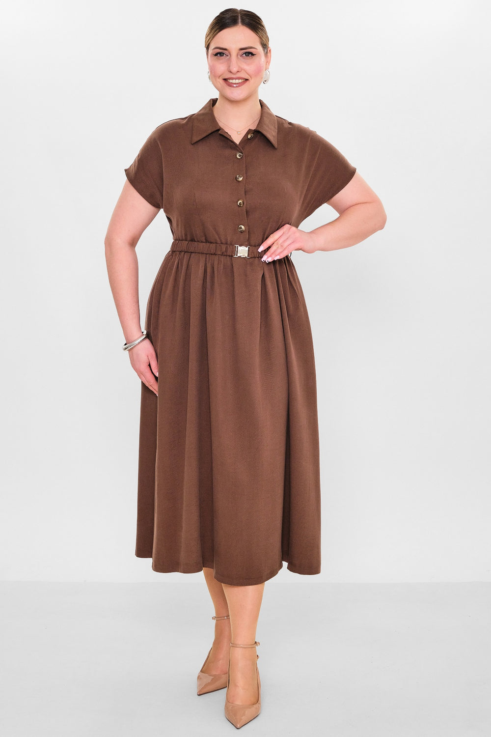 Laluce - Plus Size Dress (L2.Y26.ELB.2E666) - 8690200155871