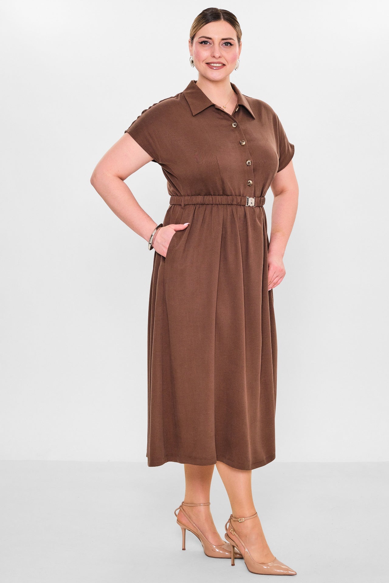 Laluce - Plus Size Dress (L2.Y26.ELB.2E666) - 8690200155871