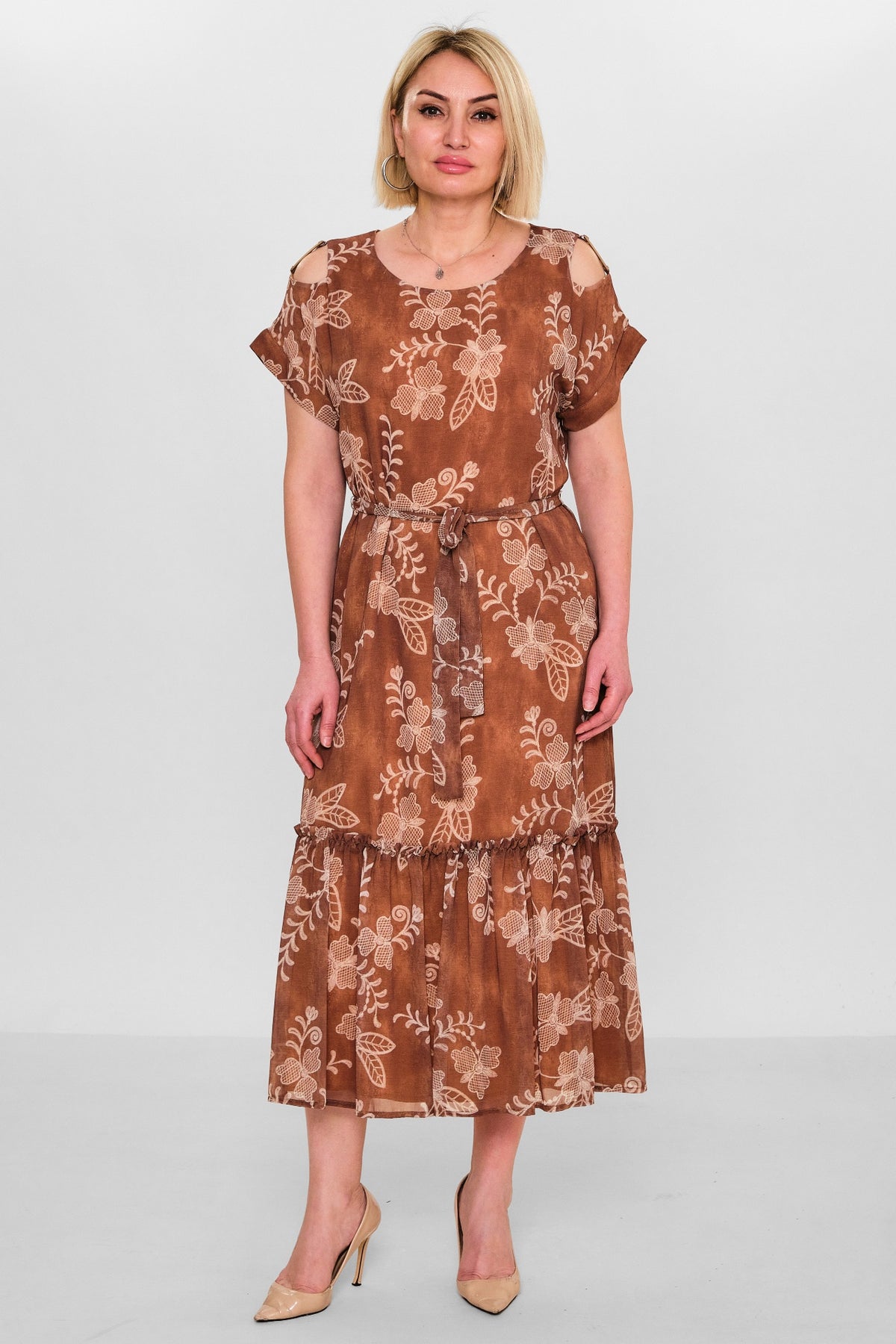 Revaro - Plus Size Dress (RVR26YS-9086) - 8690200156137