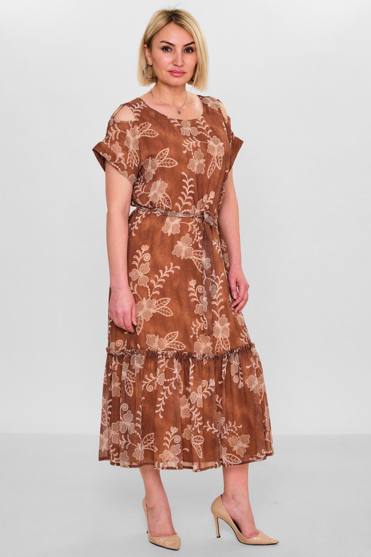 Revaro - Plus Size Dress (RVR26YS-9086) - 8690200156137
