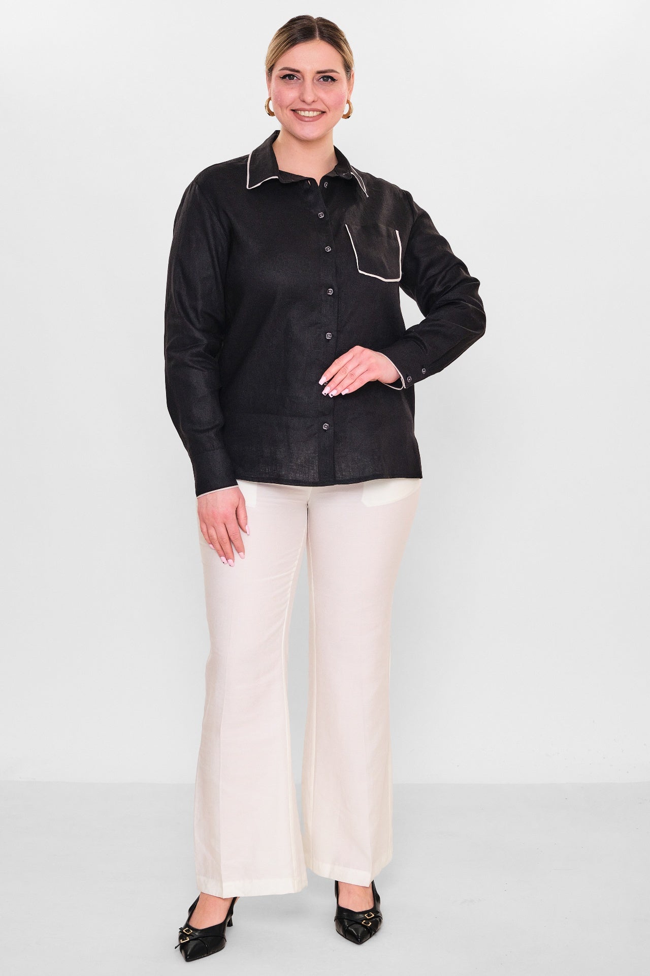 Salkim - Plus Size Shirt (SLK26Y36046BB) - 8690200156359