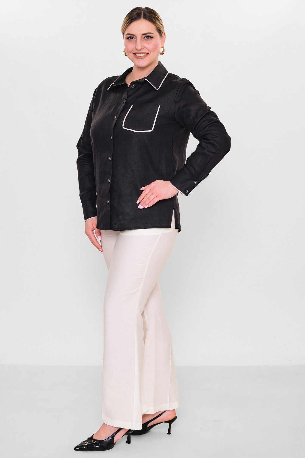 Salkim - Plus Size Shirt (SLK26Y36046BB) - 8690200156359