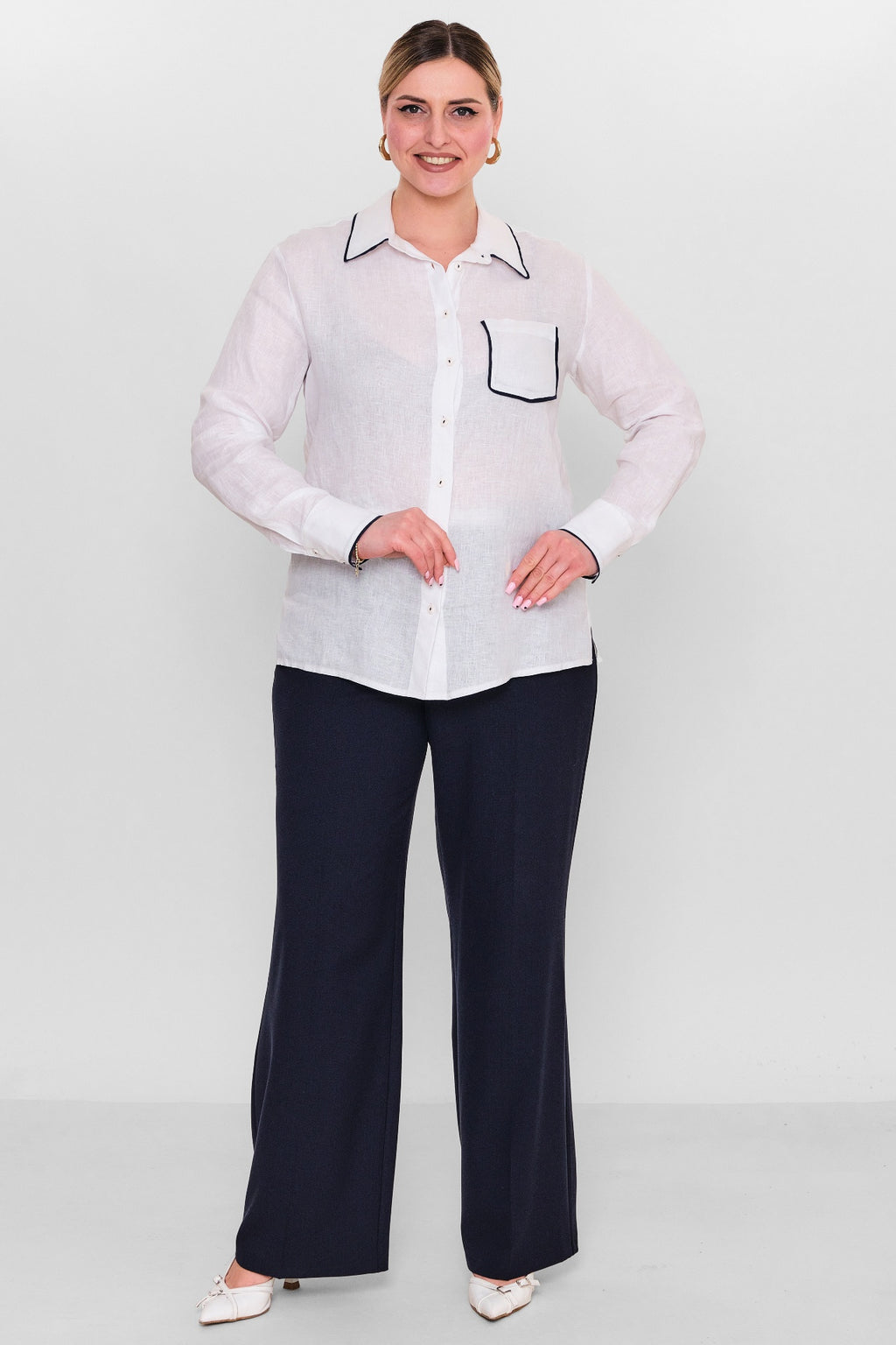 Salkim - Plus Size Shirt (SLK26Y36046BB) - 8690200156366