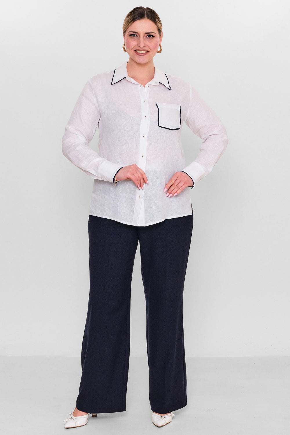 Salkim - Plus Size Shirt (SLK26Y36046BB) - 8690200156366