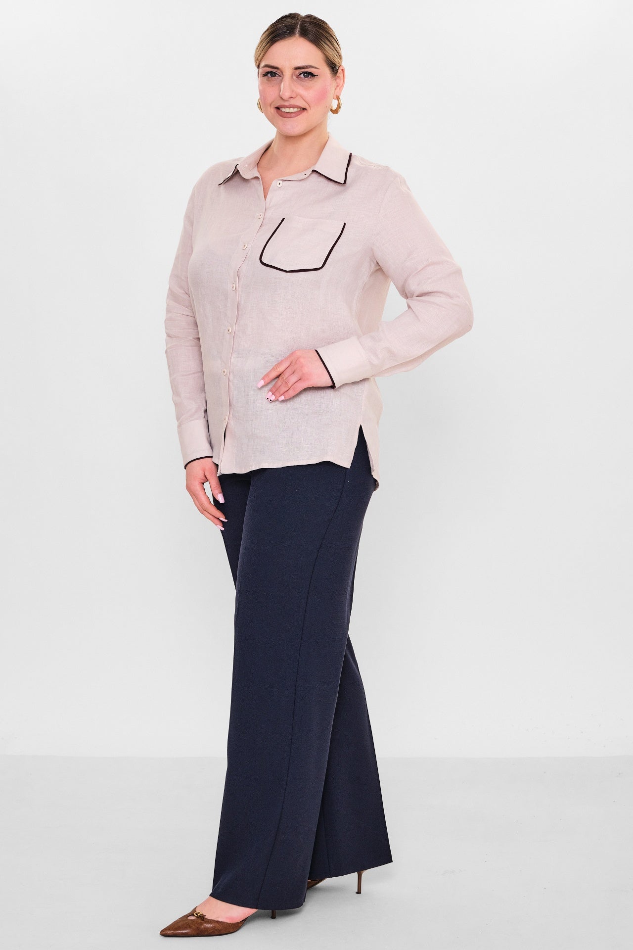 Salkim - Plus Size Shirt (SLK26Y36046BB) - 8690200156373
