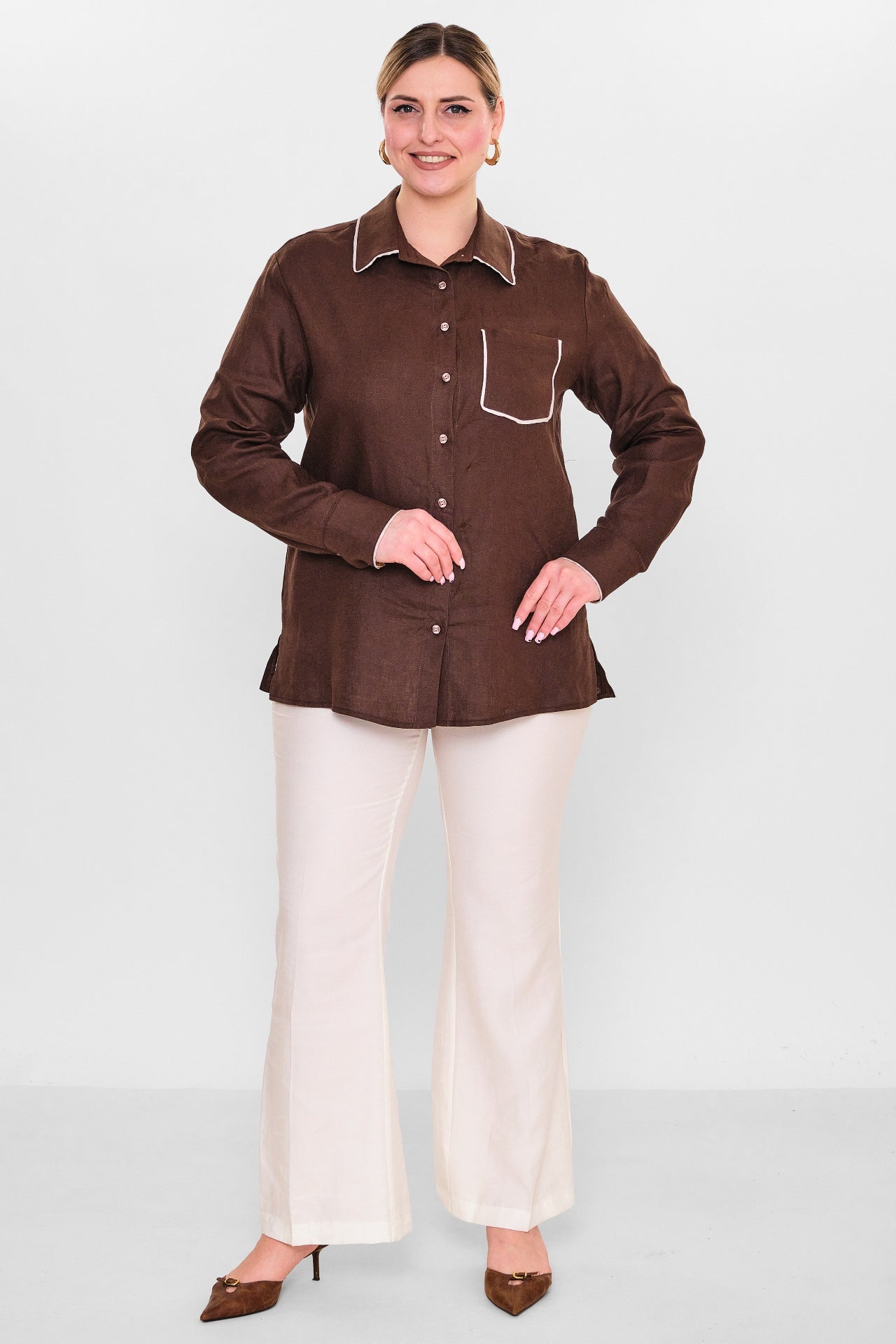 Salkim - Plus Size Shirt (SLK26Y36046BB) - 8690200156380