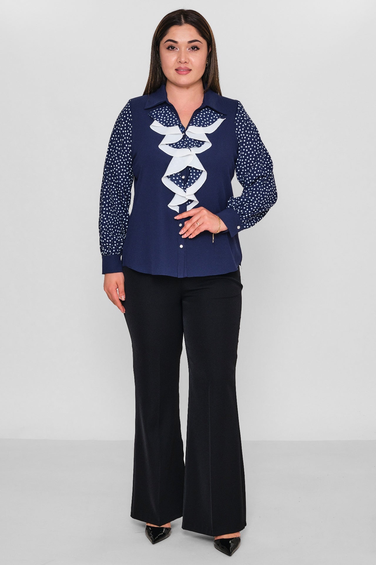 Ki̇fayet - Plus Size Shirt (KFY26Y18708-20) - 8690200156809