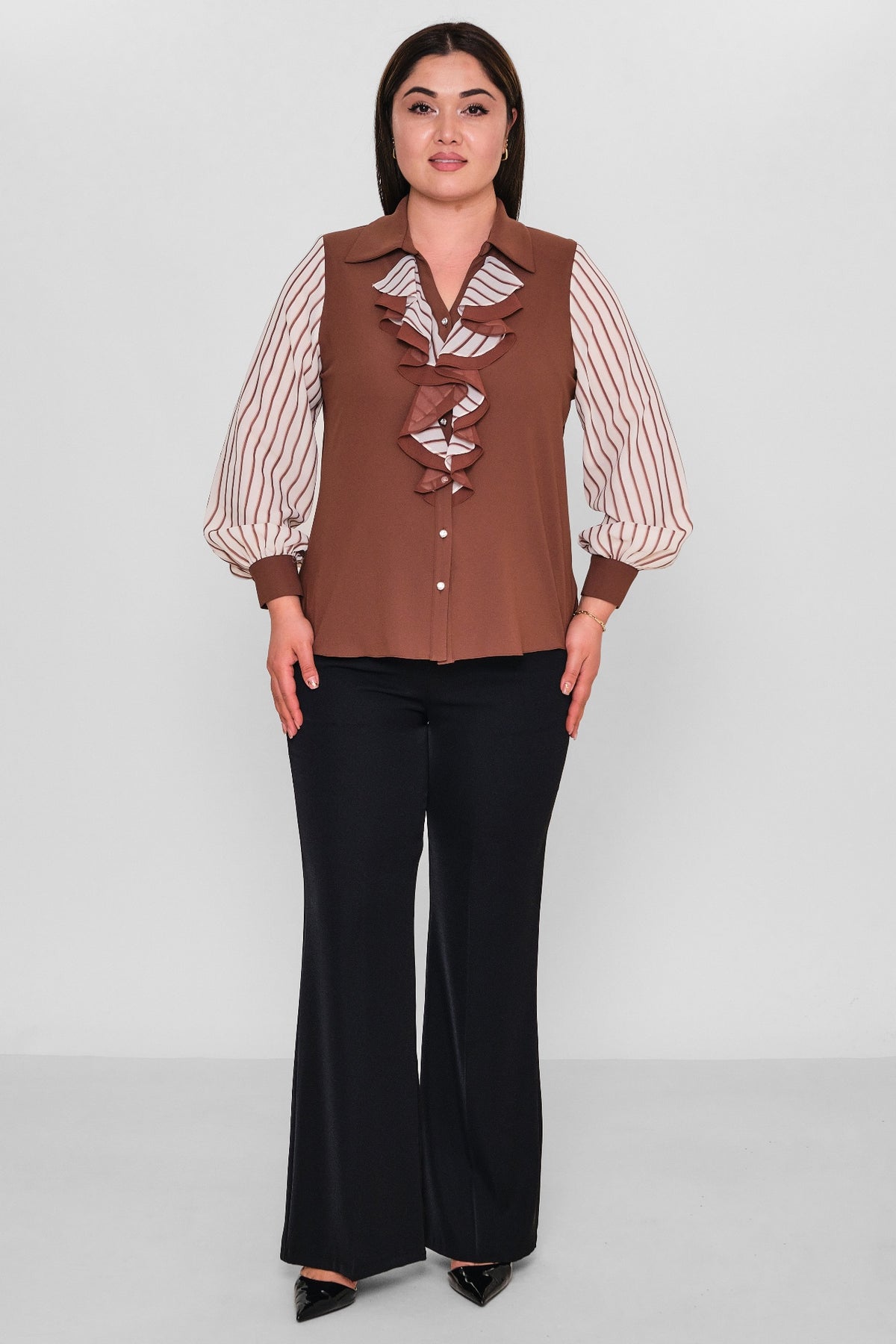 Kifayet - Plus Size Shirt (KFY26Y18708-20) - 8690200156816