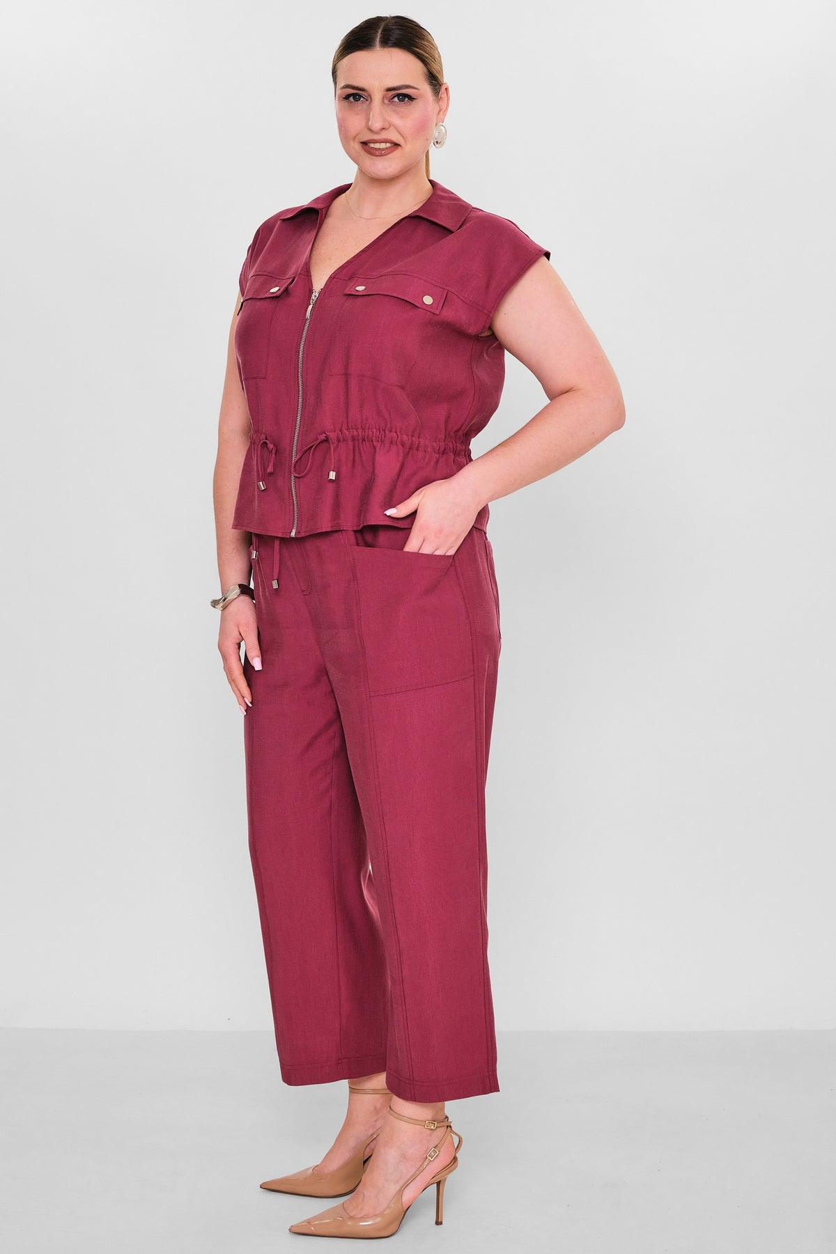 Laluce - Plus Size Trousers (L2.Y26.PNT.2P223) - 8690200156939