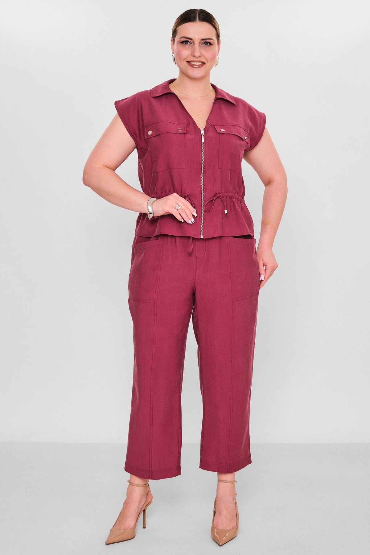Laluce - Plus Size Waistcoat (L2.Y26.YK.2Y13) - 8690200156960
