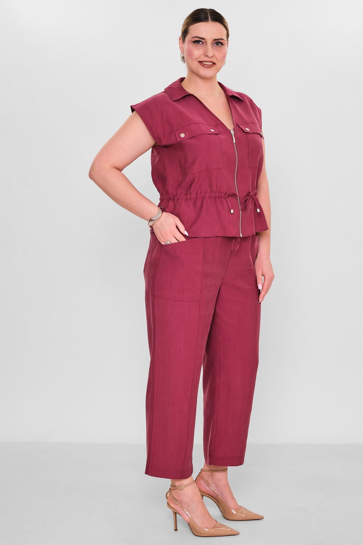 Laluce - Plus Size Waistcoat (L2.Y26.YK.2Y13) - 8690200156960