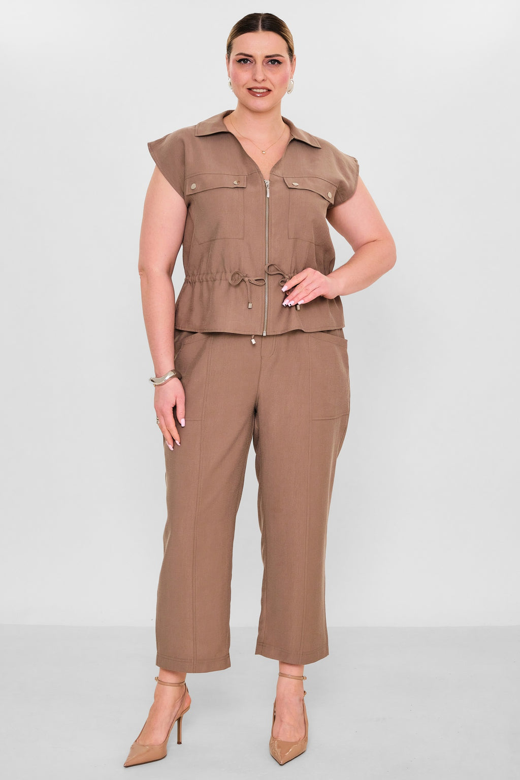 Laluce - Plus Size Waistcoat (L2.Y26.YK.2Y13) - 8690200156977