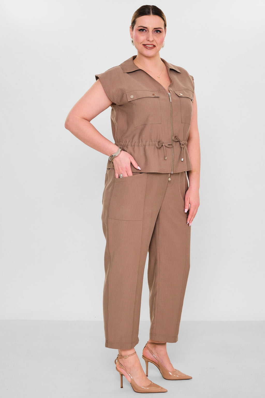 Laluce - Plus Size Waistcoat (L2.Y26.YK.2Y13) - 8690200156977