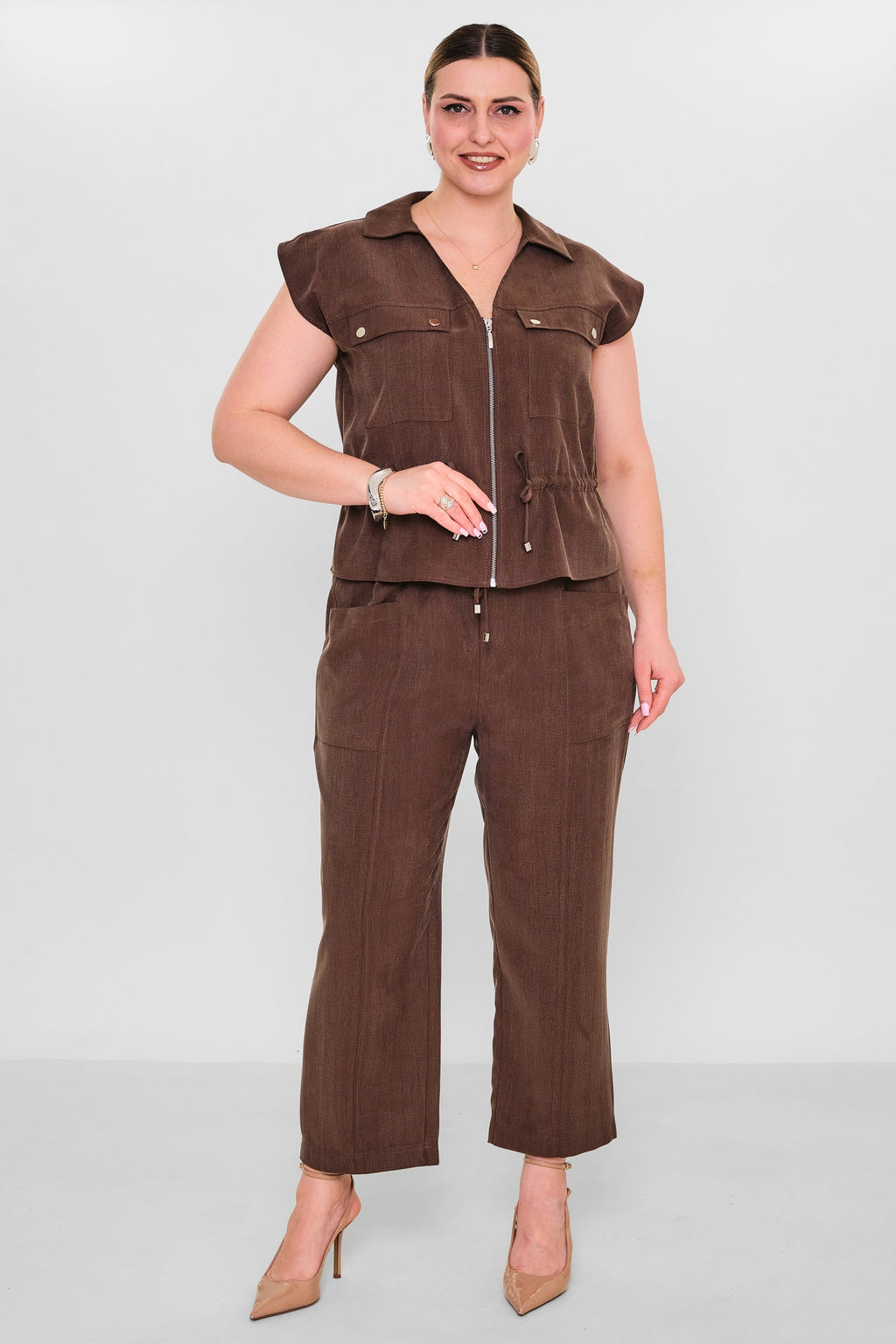 Laluce - Plus Size Waistcoat (L2.Y26.YK.2Y13) - 8690200156984