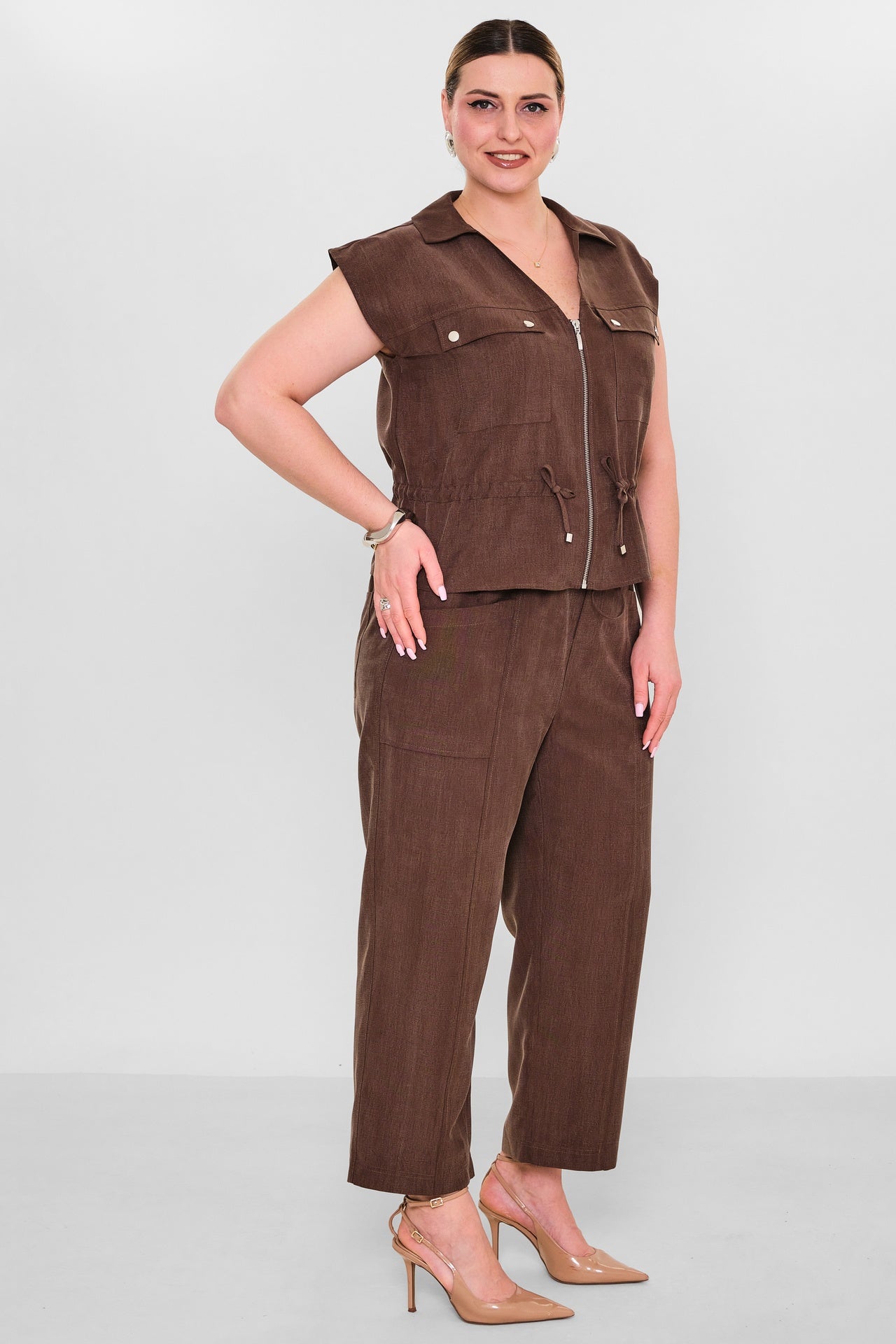 Laluce - Plus Size Waistcoat (L2.Y26.YK.2Y13) - 8690200156984