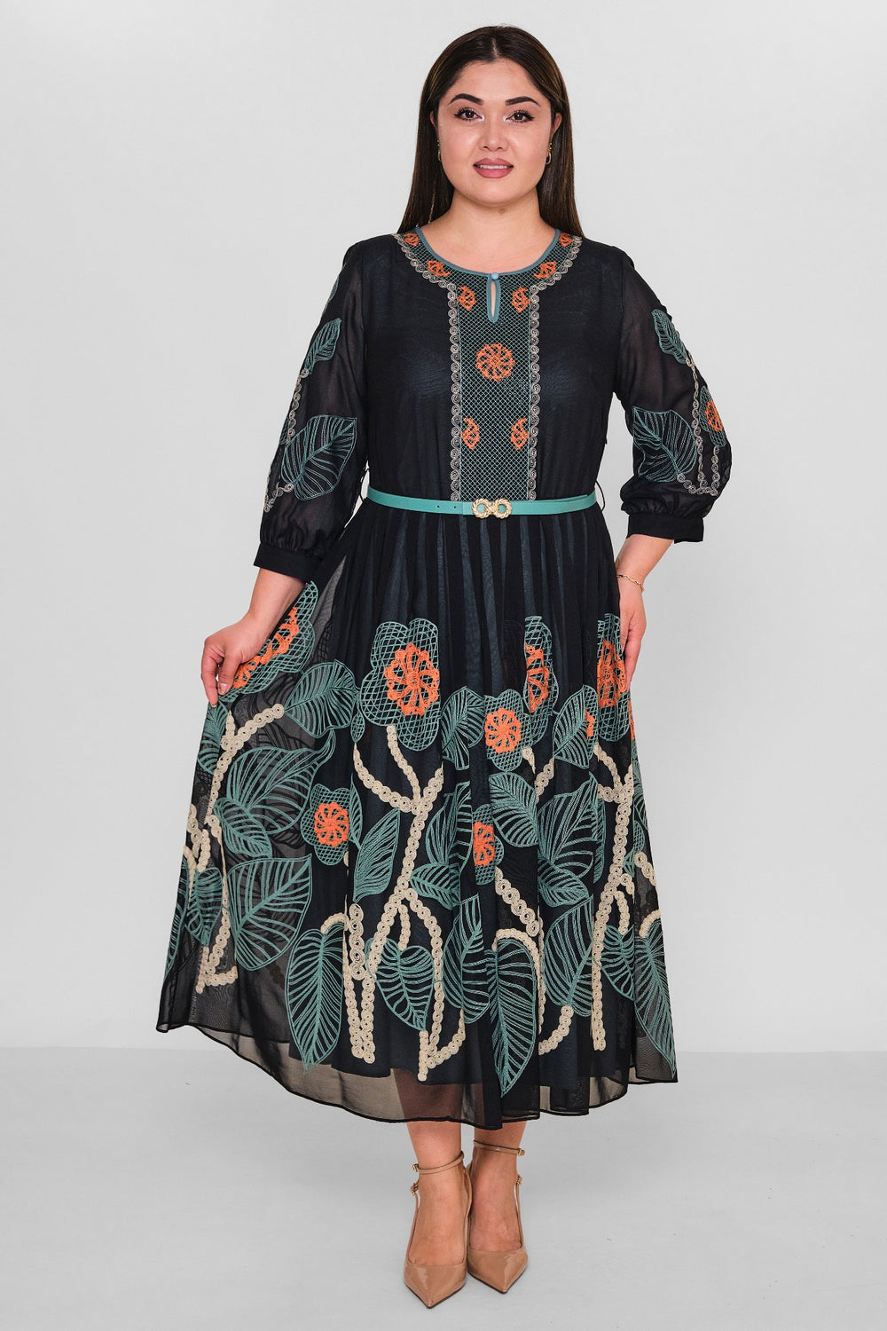 Gumanize - Plus Size Dress (GMZ2025-177-7414) - 8690200157165