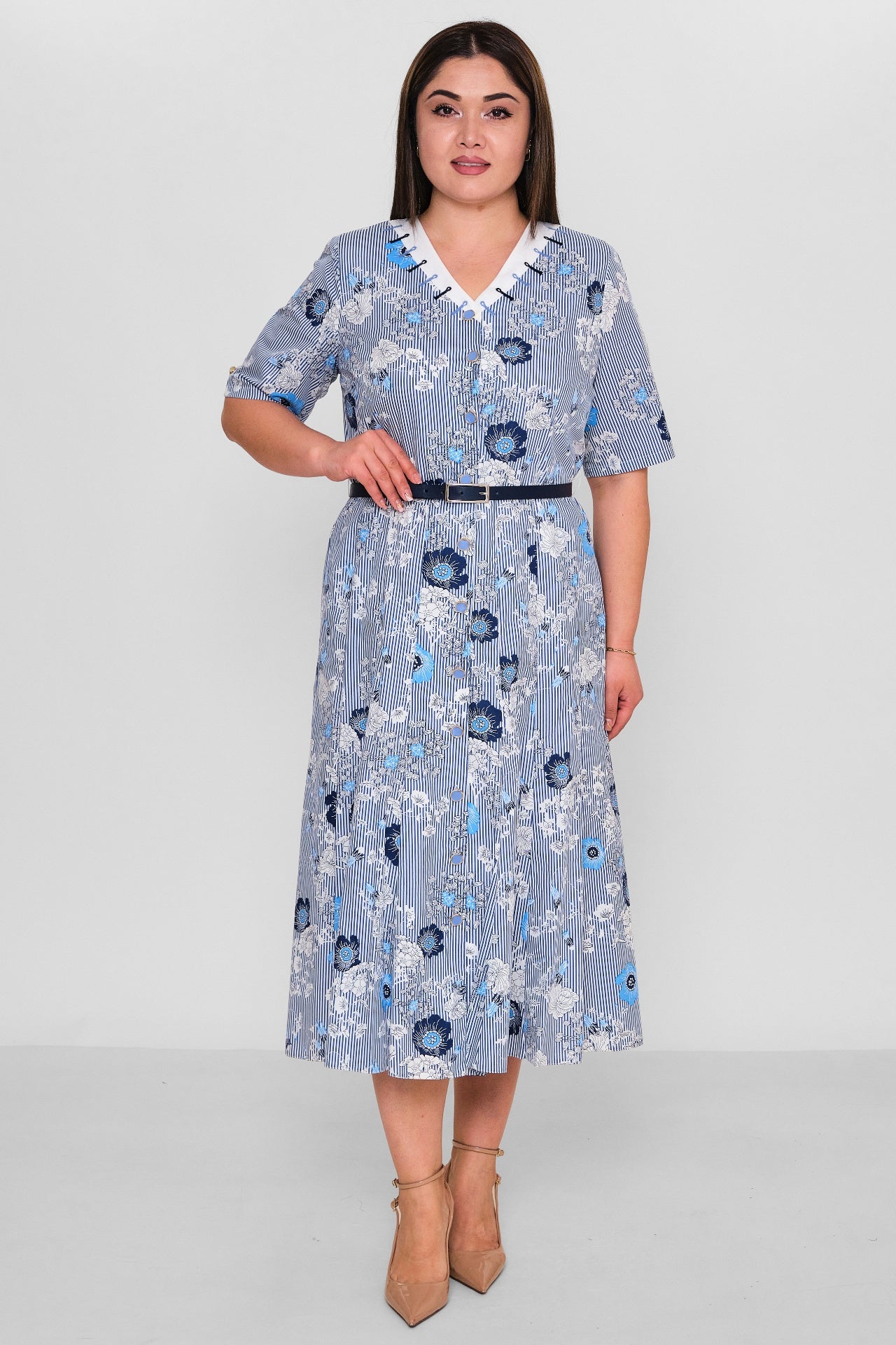 Gumanize - Plus Size Dress (GMZ2025-900-7700) - 8690200157196