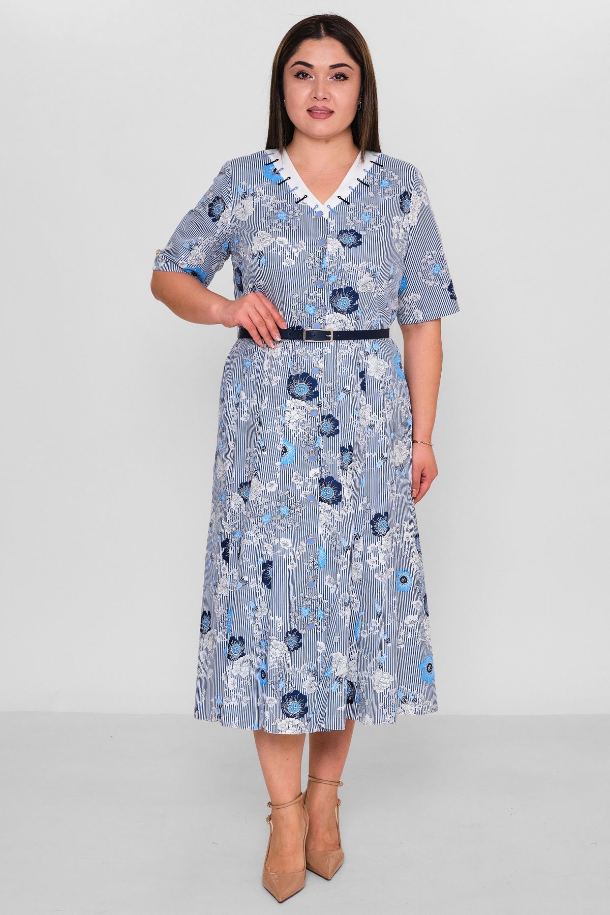 Gumanize - Plus Size Dress (GMZ2025-900-7700) - 8690200157196