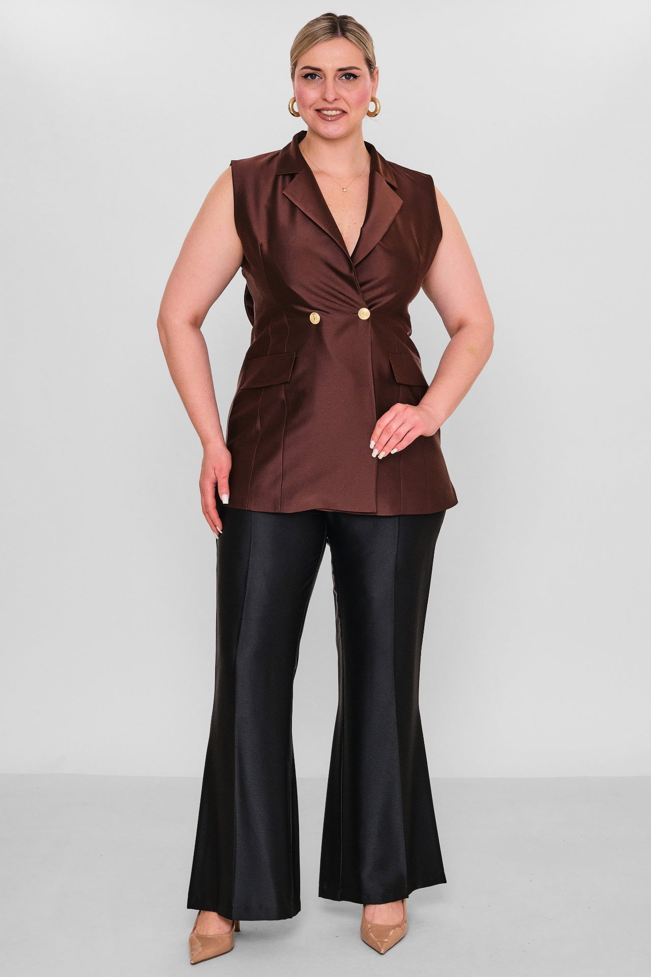 Fimore - Plus Size Waistcoat (FMR26Y8957-18) - 8690200161605
