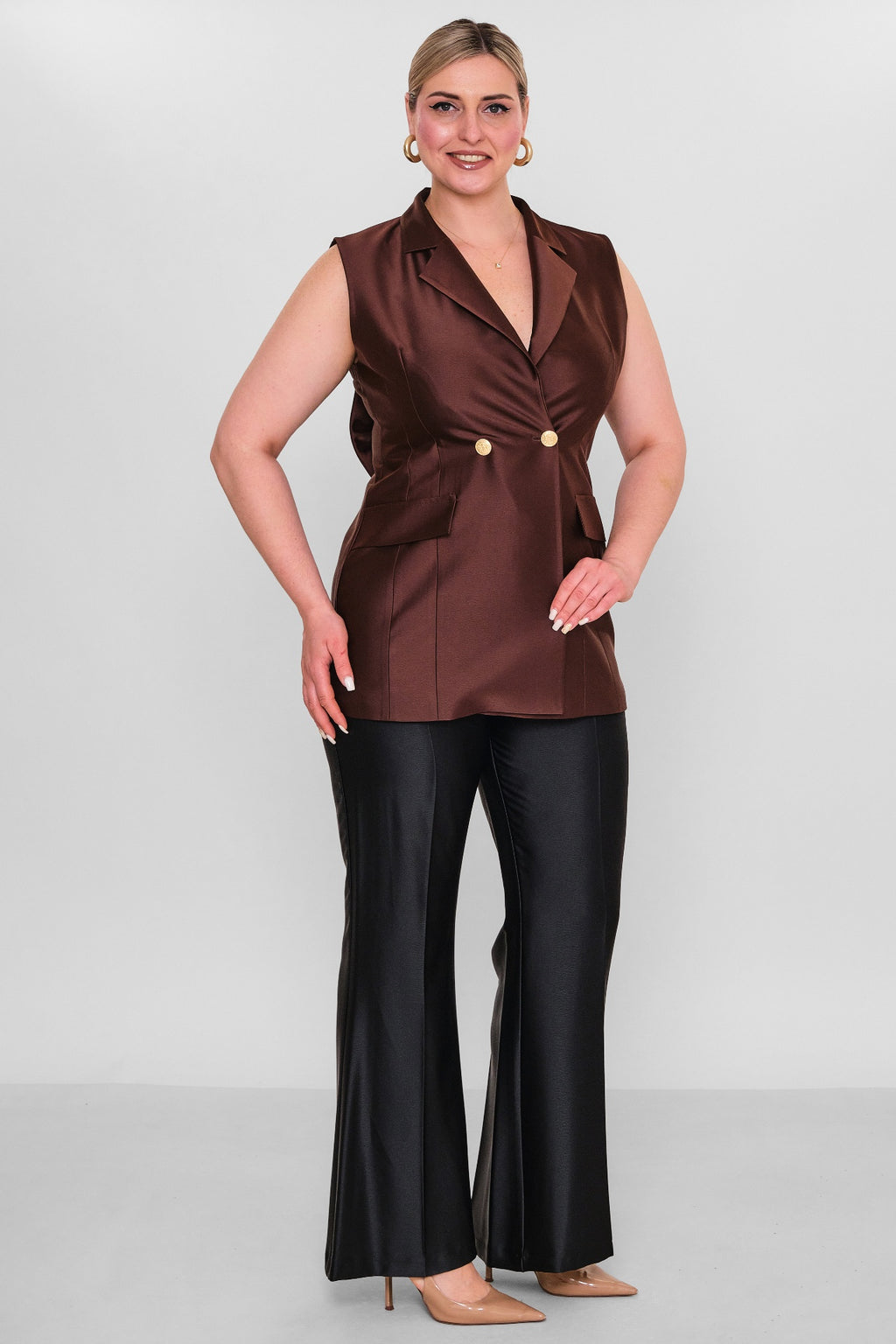 Fimore - Plus Size Waistcoat (FMR26Y8957-18) - 8690200161605