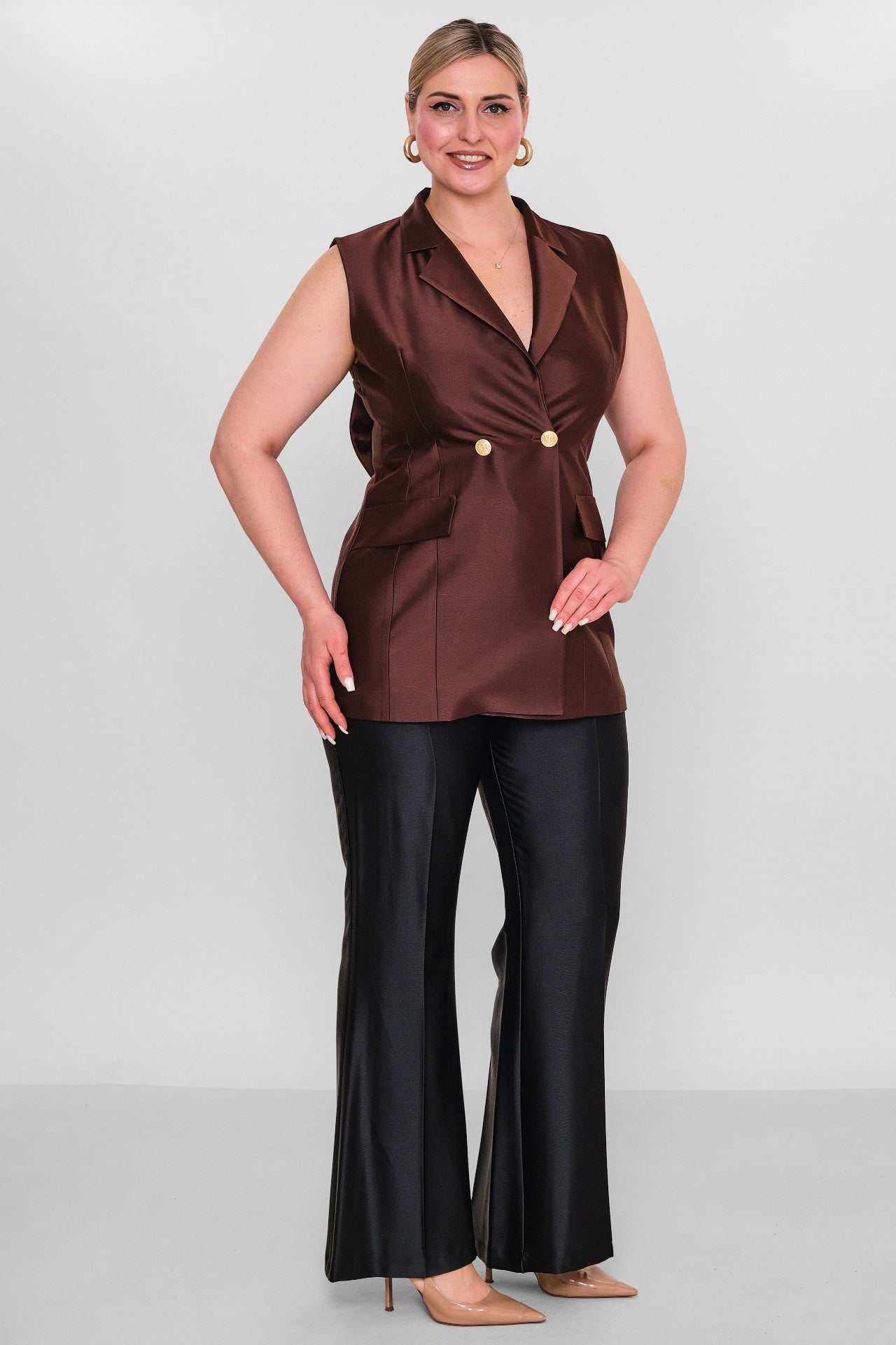 Fimore - Plus Size Waistcoat (FMR26Y8957-18) - 8690200161605