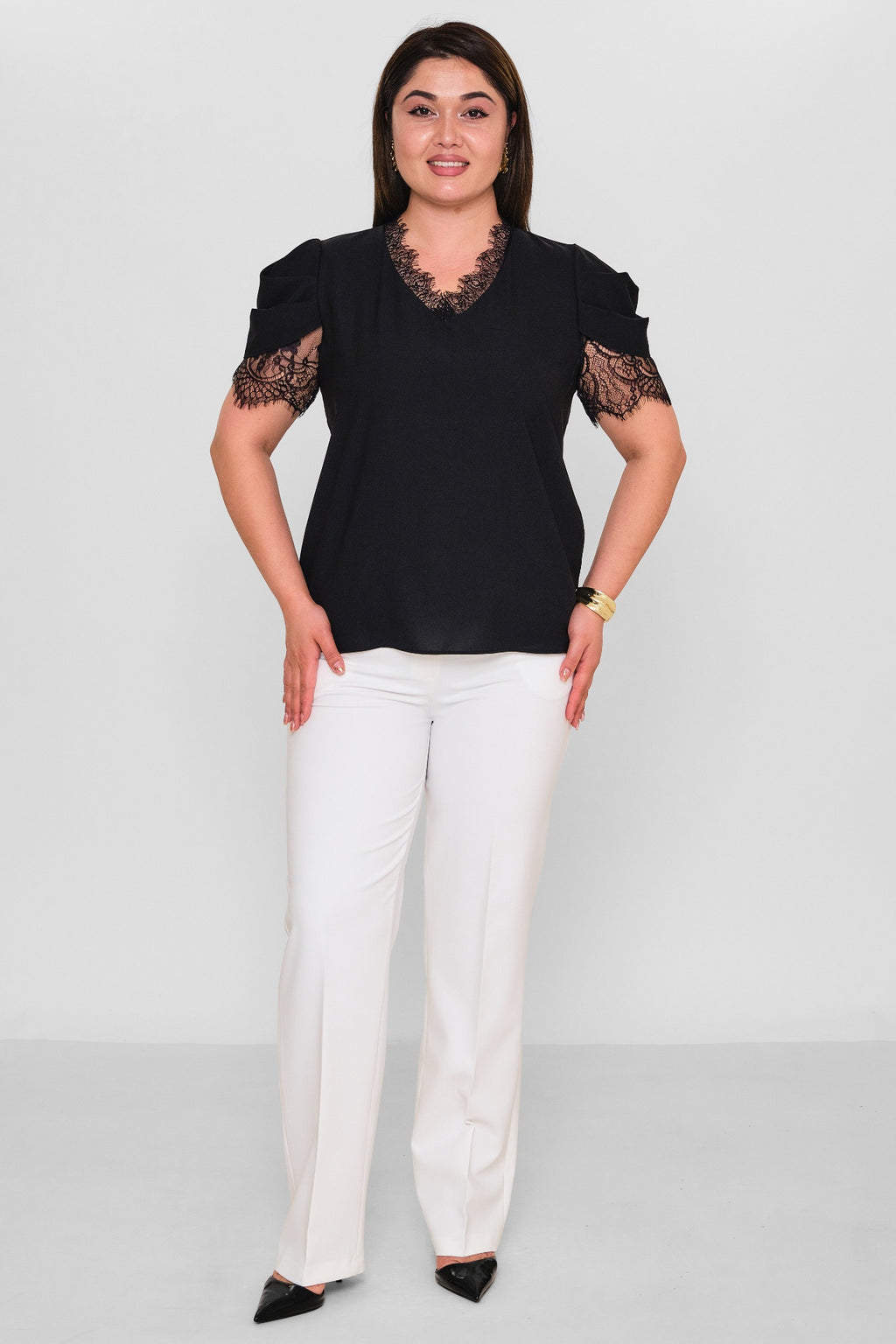 Welike - Plus Size Blouse (WLK26Y1467) - 8690200162459