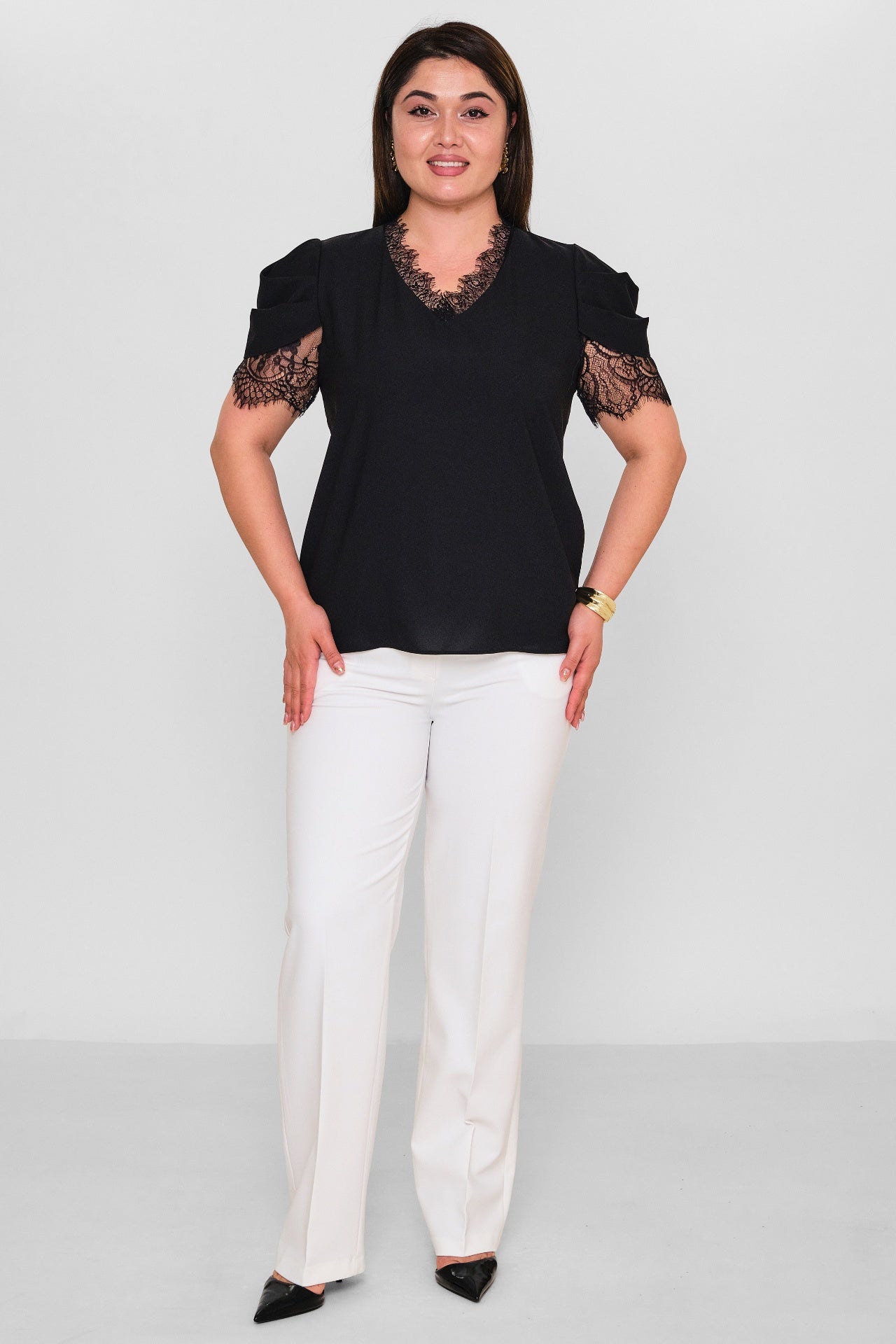 Welike - Plus Size Blouse (WLK26Y1467) - 8690200162459