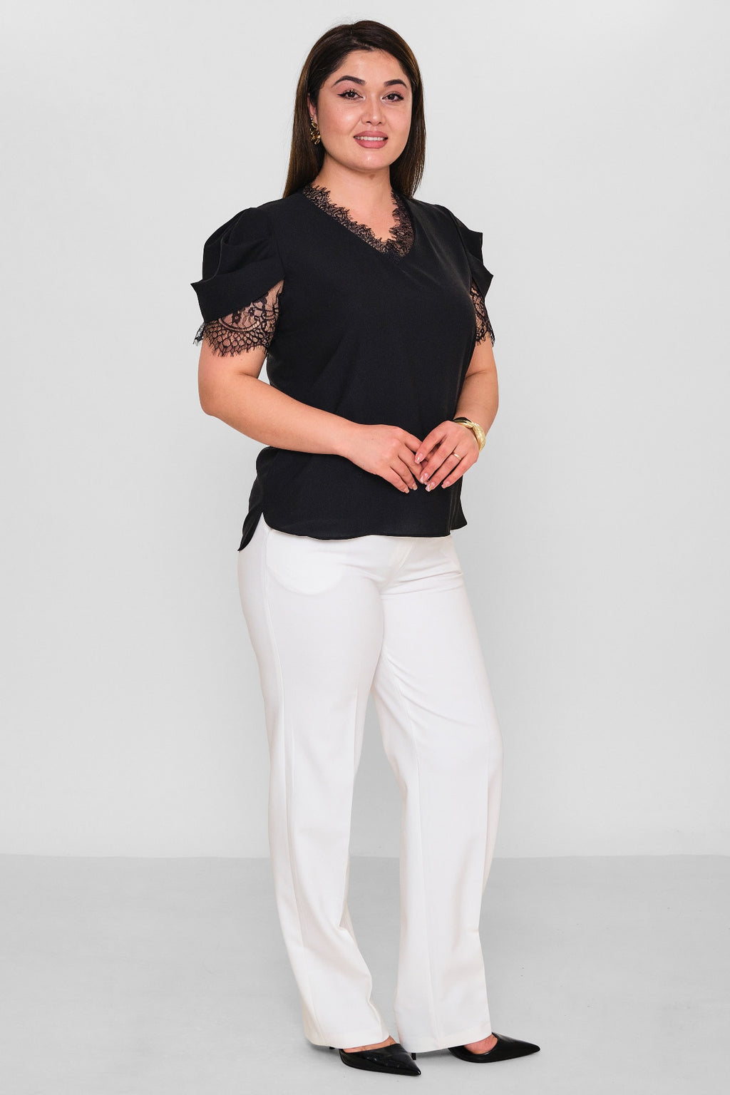 Welike - Plus Size Blouse (WLK26Y1467) - 8690200162459