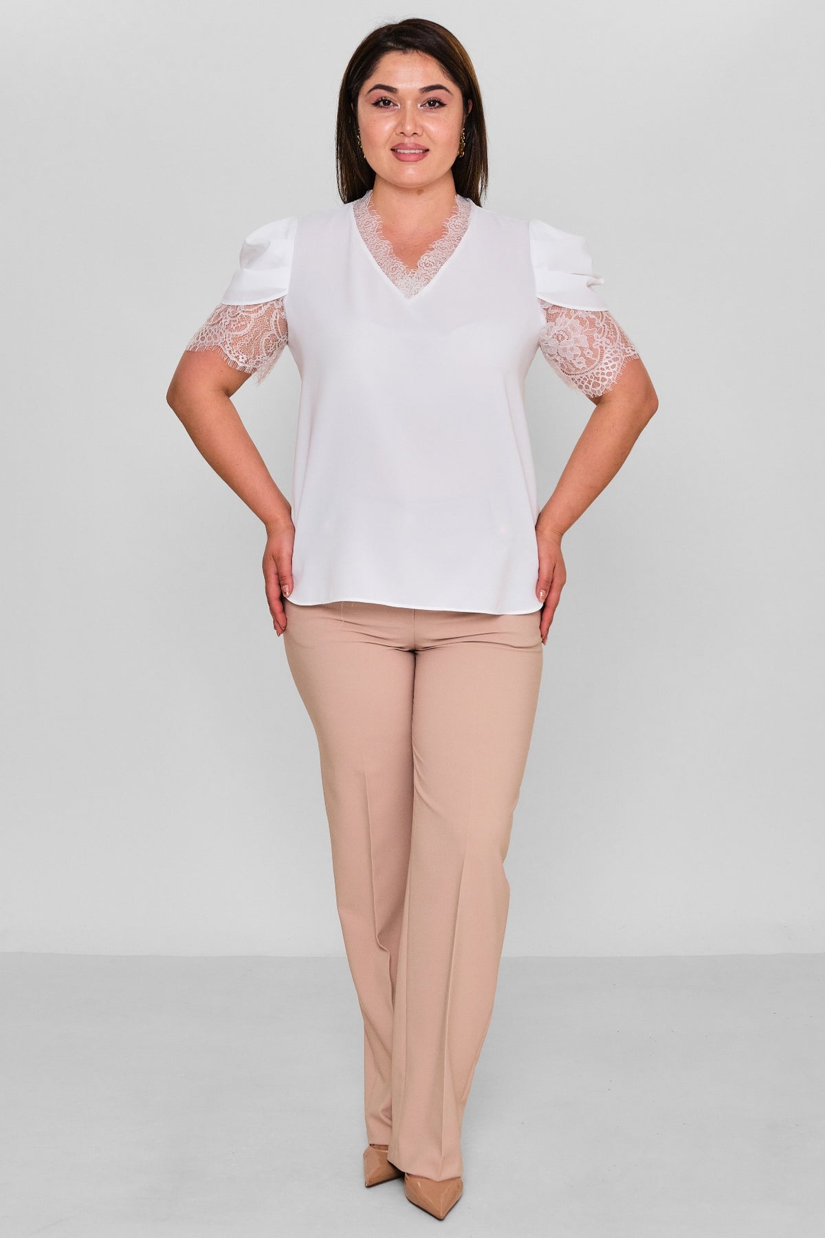 Welike - Plus Size Blouse (WLK26Y1467) - 8690200162466