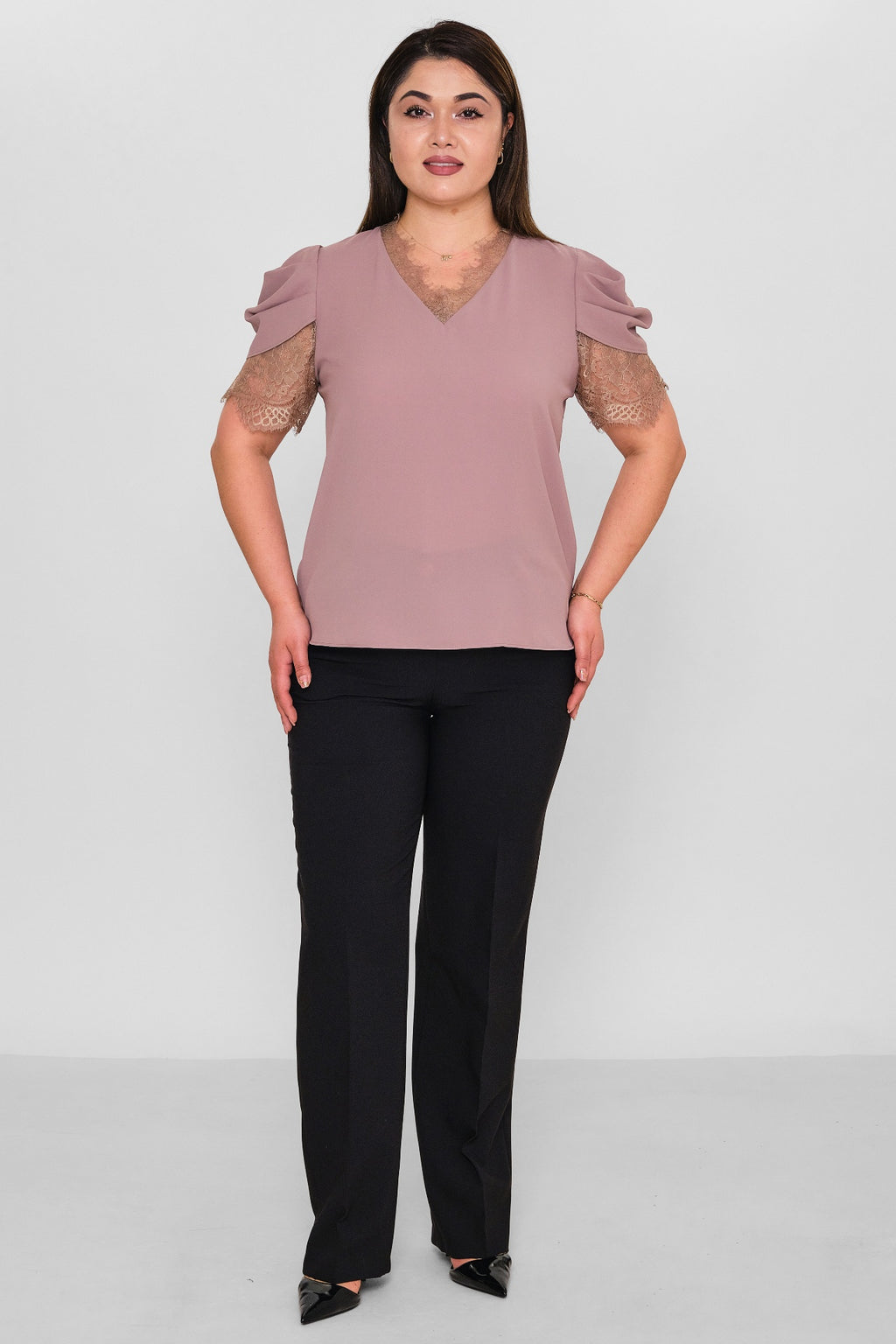 Welike - Plus Size Blouse (WLK26Y1467) - 8690200162473