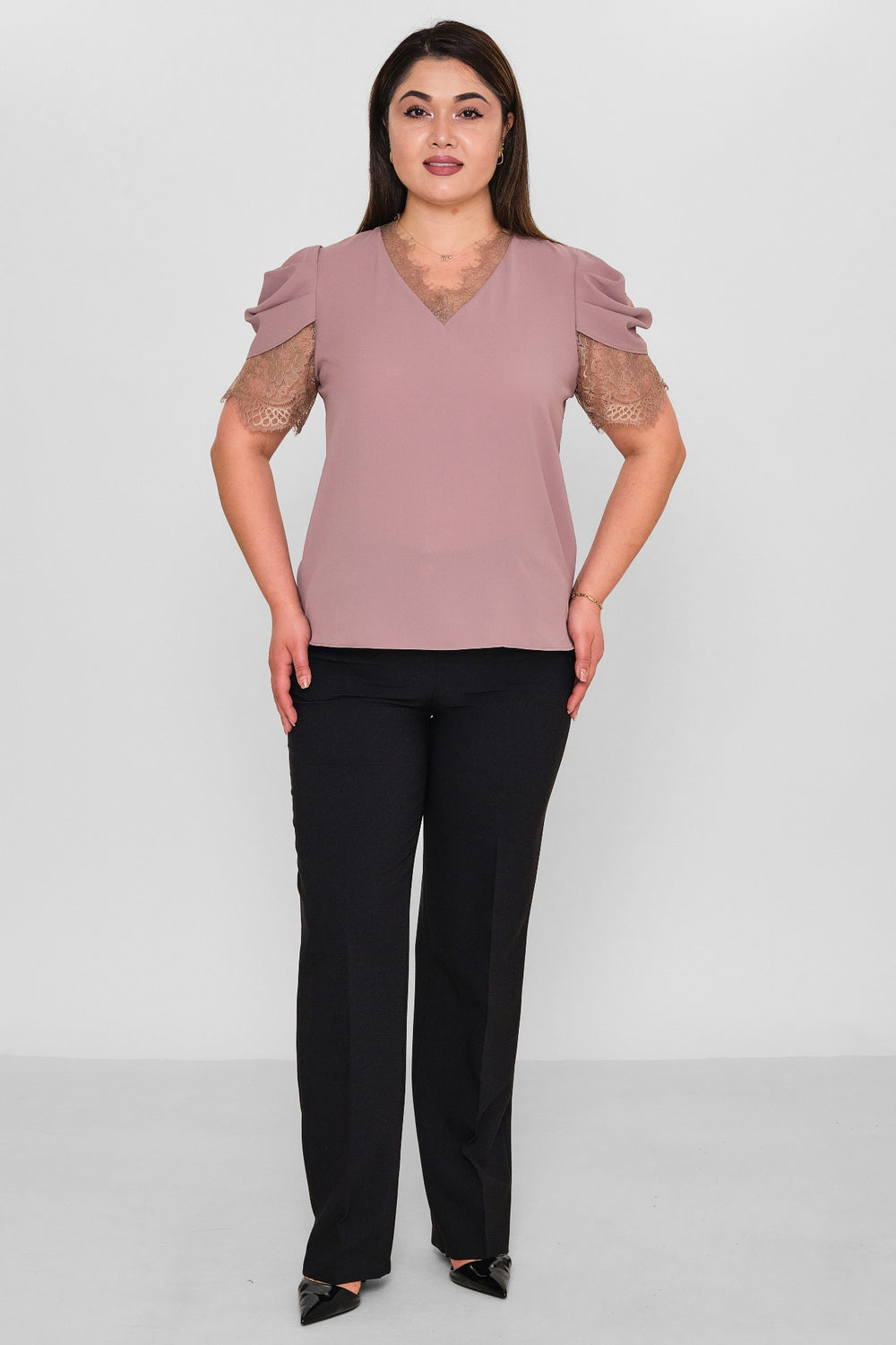 Welike - Plus Size Blouse (WLK26Y1467) - 8690200162473