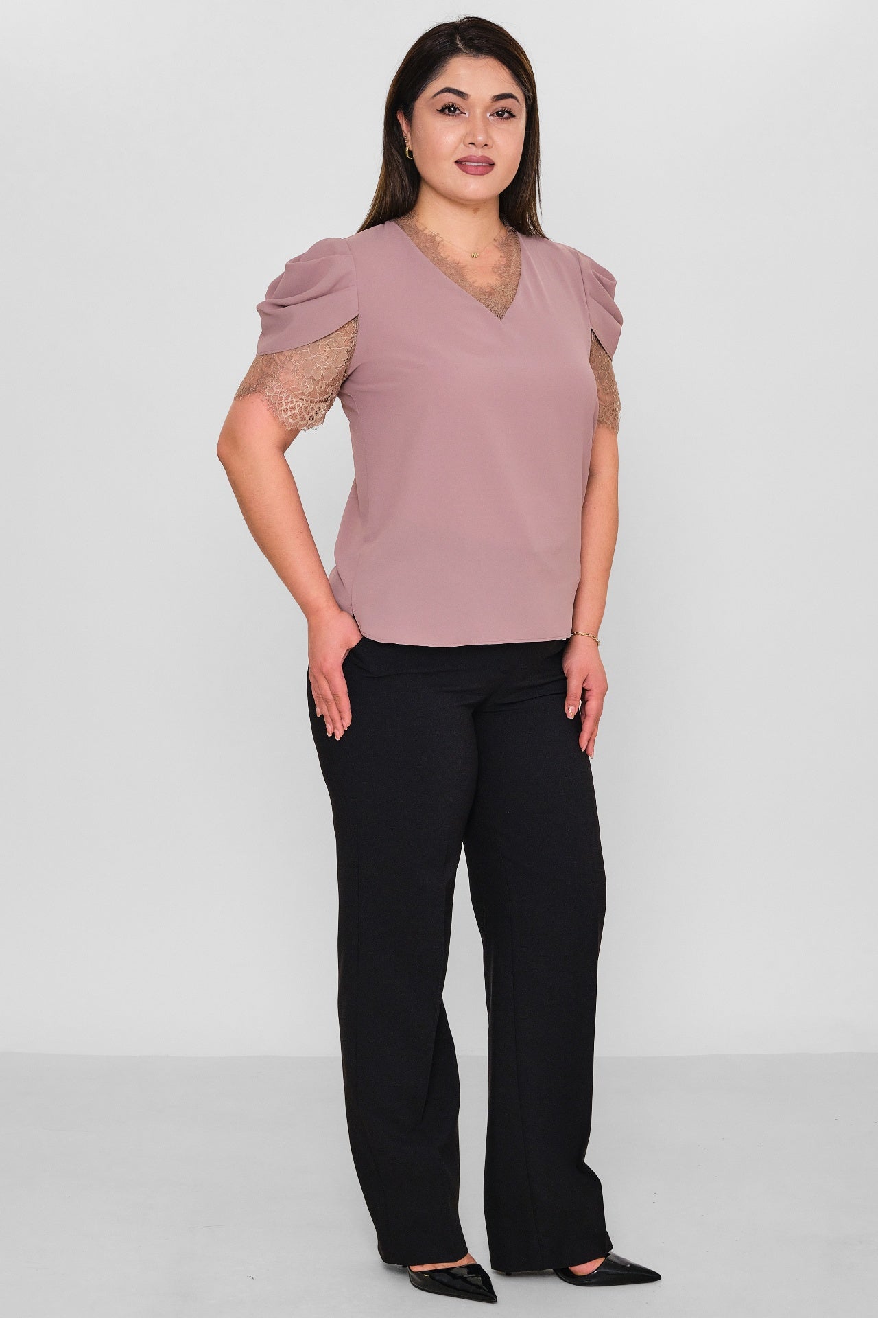 Welike - Plus Size Blouse (WLK26Y1467) - 8690200162473
