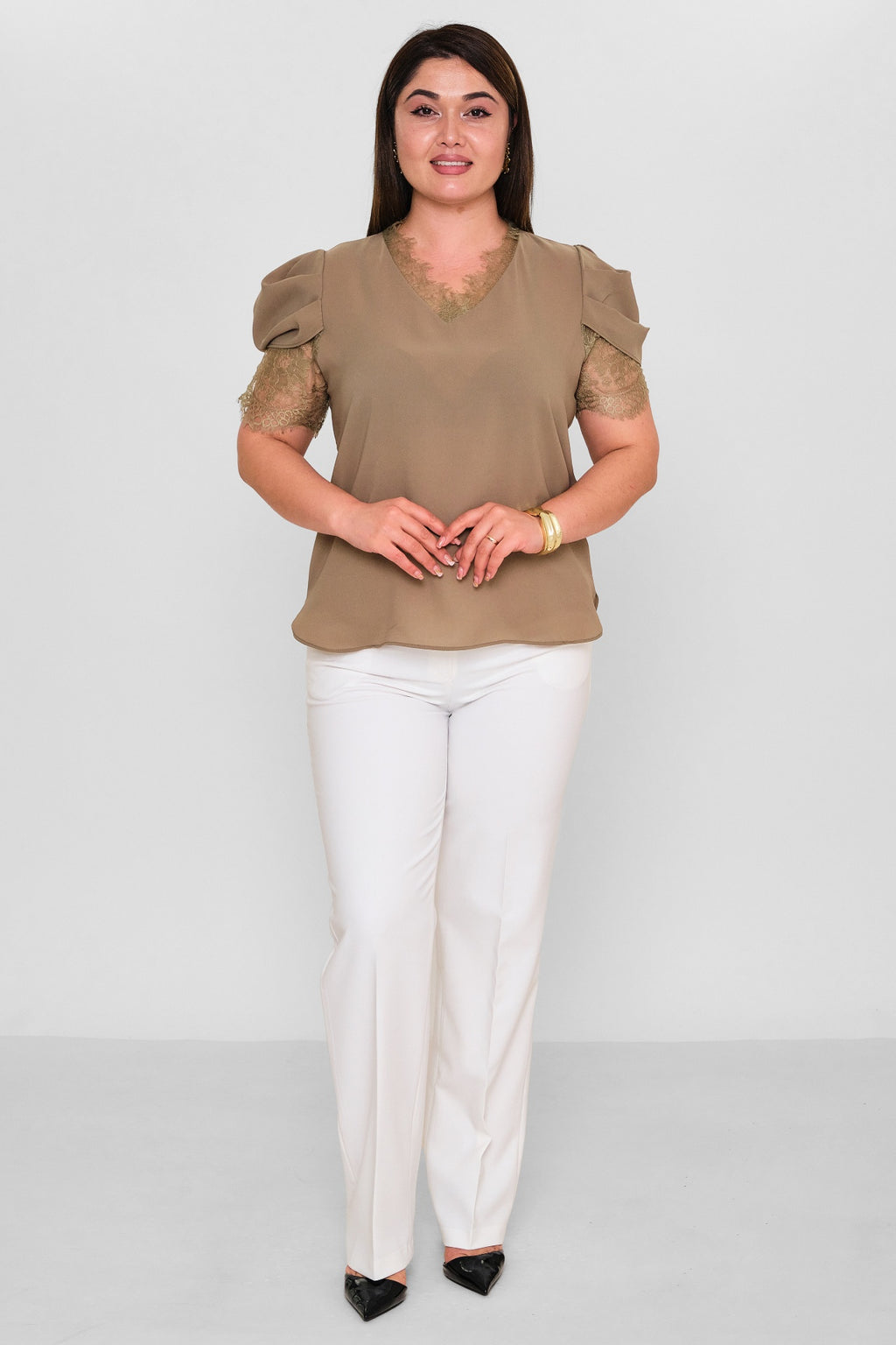Welike - Plus Size Blouse (WLK26Y1467) - 8690200162480