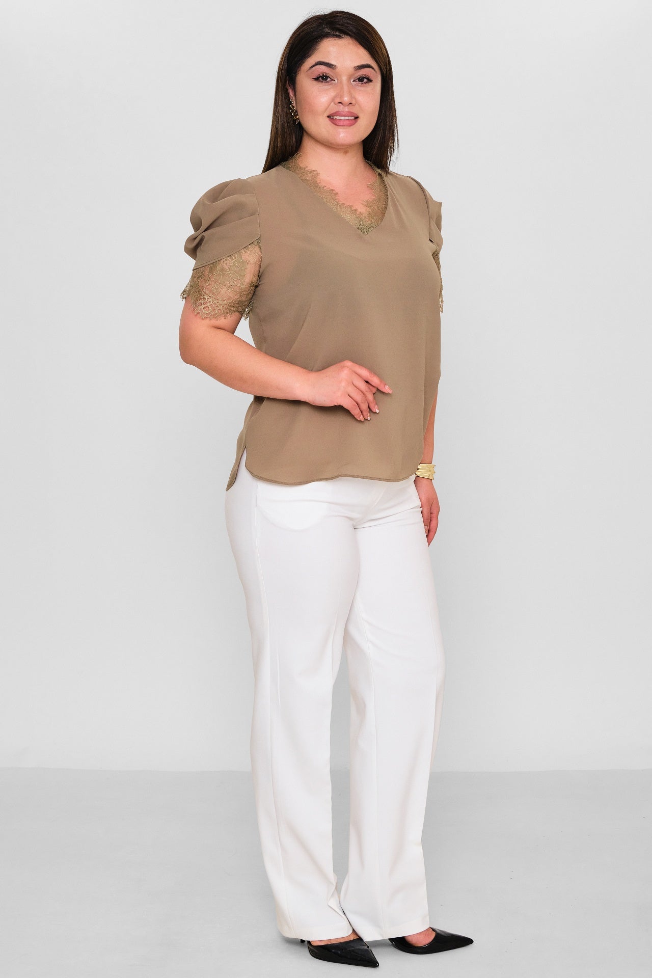 Welike - Plus Size Blouse (WLK26Y1467) - 8690200162480