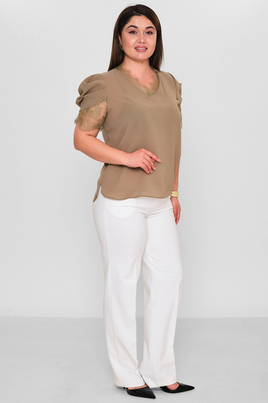 Welike - Plus Size Blouse (WLK26Y1467) - 8690200162480
