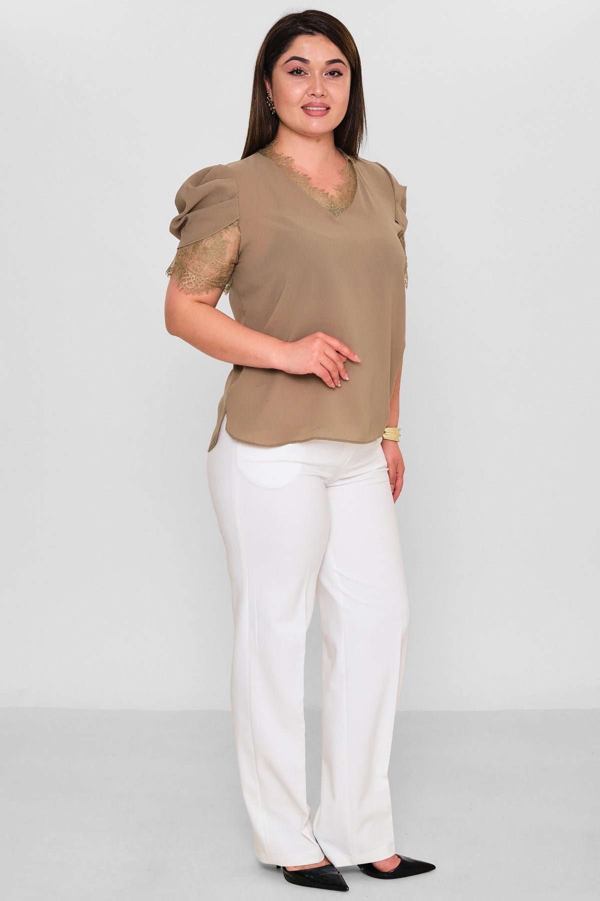 Welike - Plus Size Blouse (WLK26Y1467) - 8690200162480