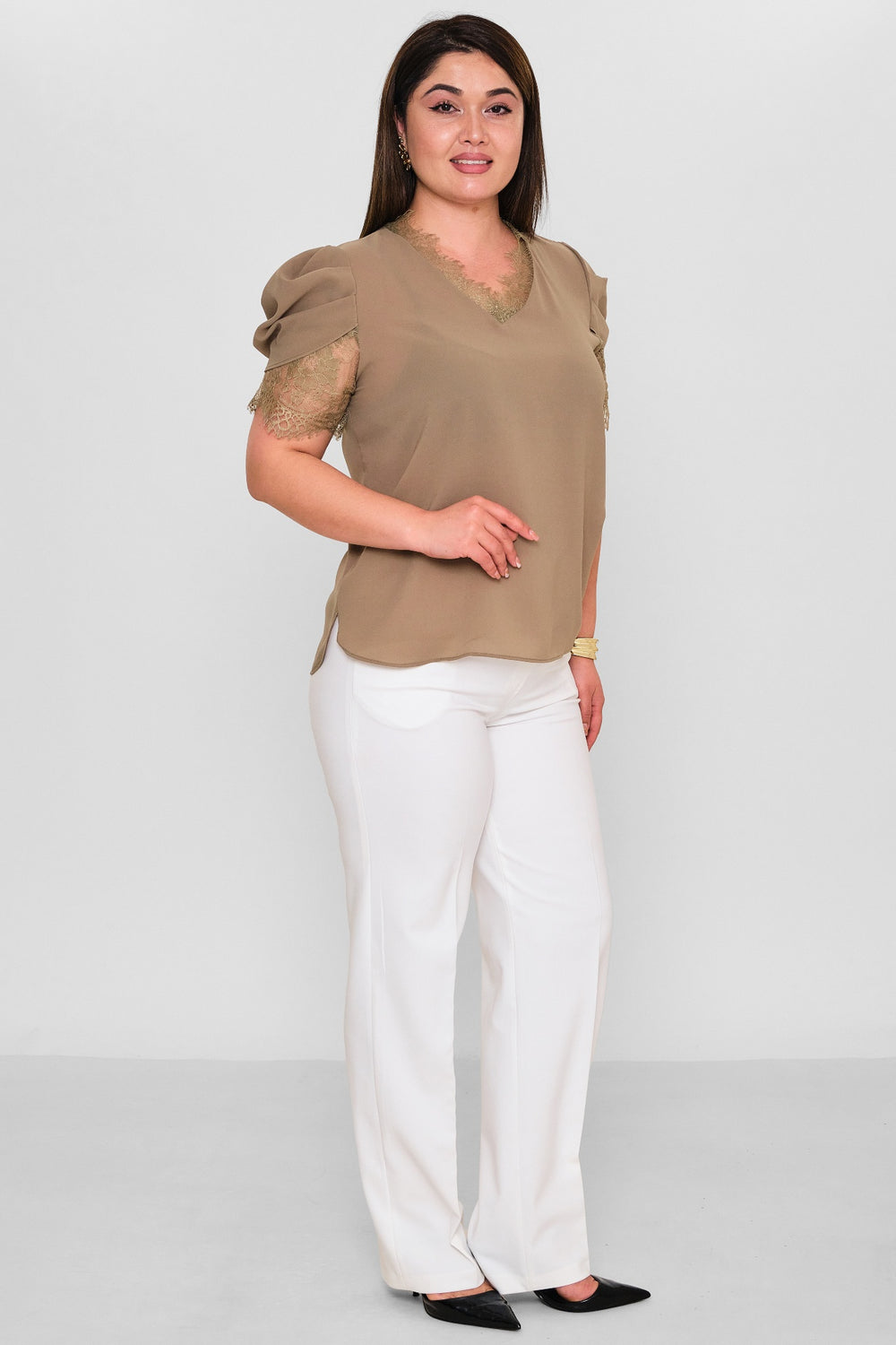 Welike - Plus Size Blouse (WLK26Y1467) - 8690200162480