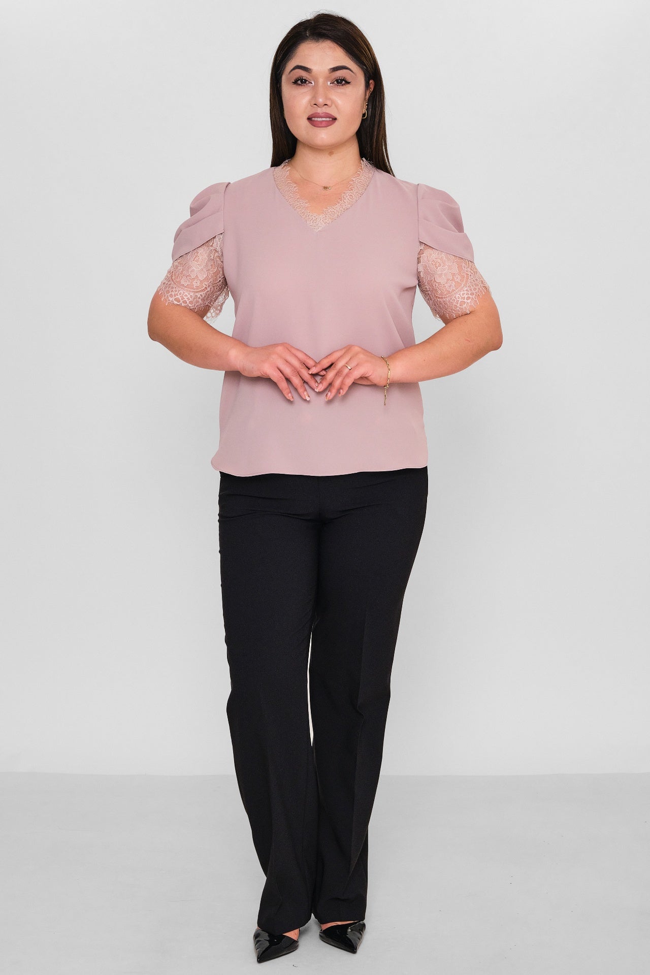Welike - Plus Size Blouse (WLK26Y1467) - 8690200162497