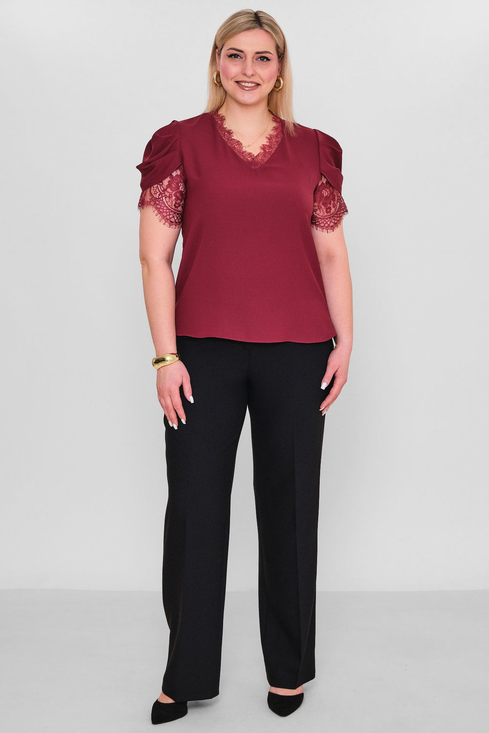 Welike - Plus Size Blouse (WLK26Y1467) - 8690200162503