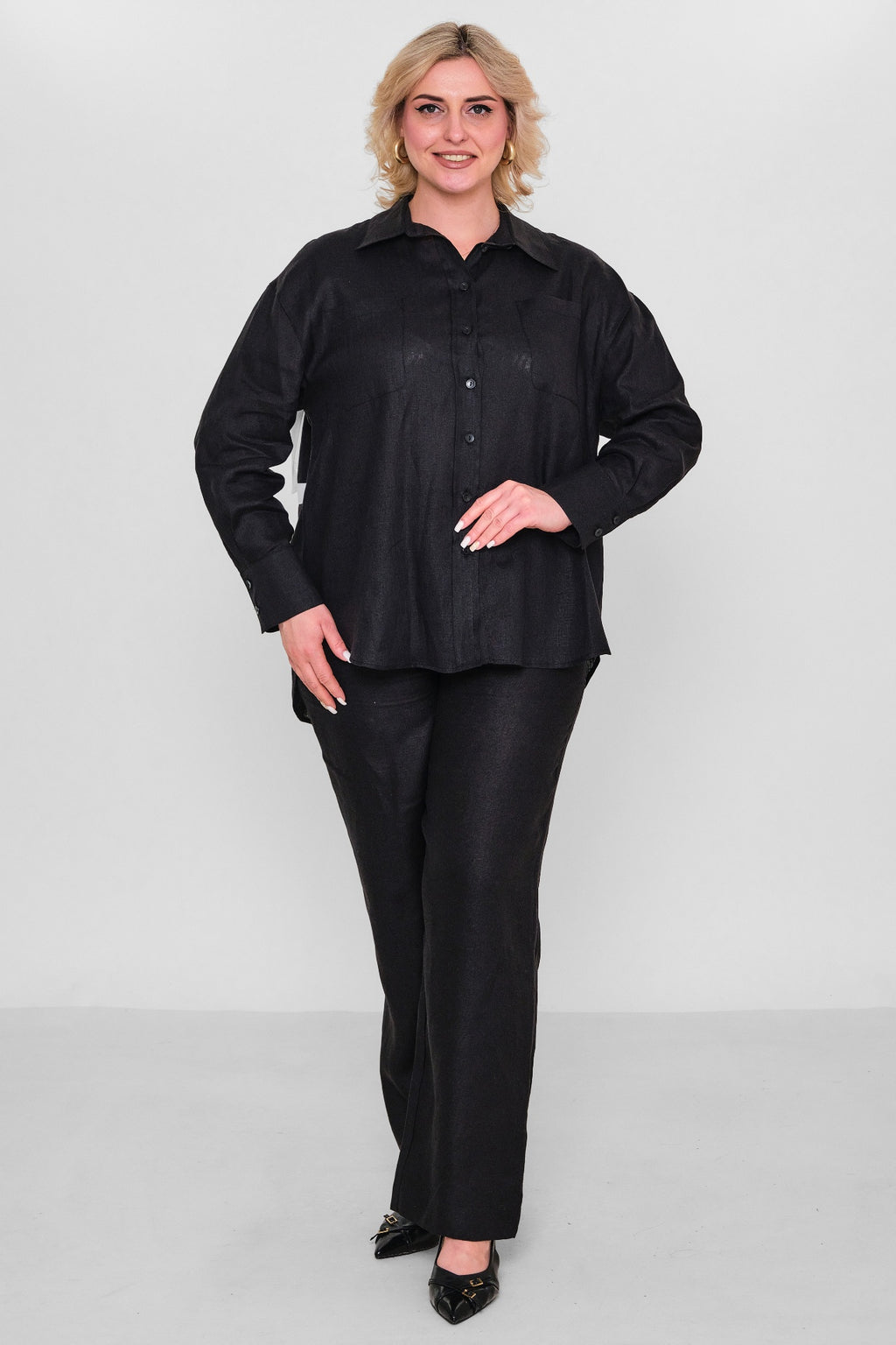 Salkim - Plus Size Shirt (SLK26Y36327BB) - 8690200163692