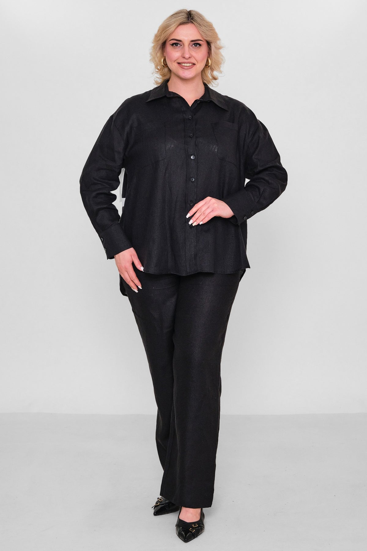 Salkim - Plus Size Shirt (SLK26Y36327BB) - 8690200163692