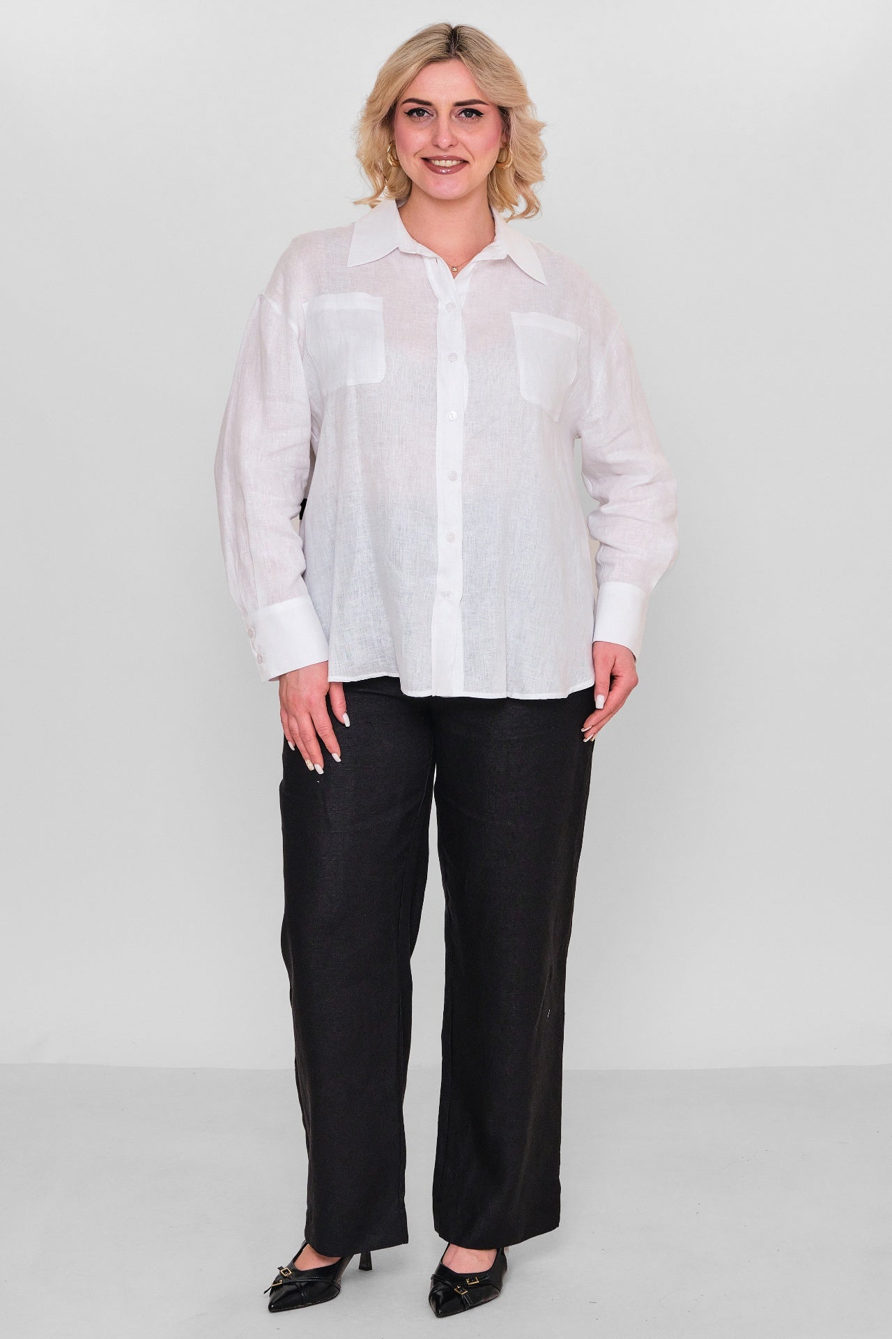 Salkim - Plus Size Shirt (SLK26Y36327BB) - 8690200163708