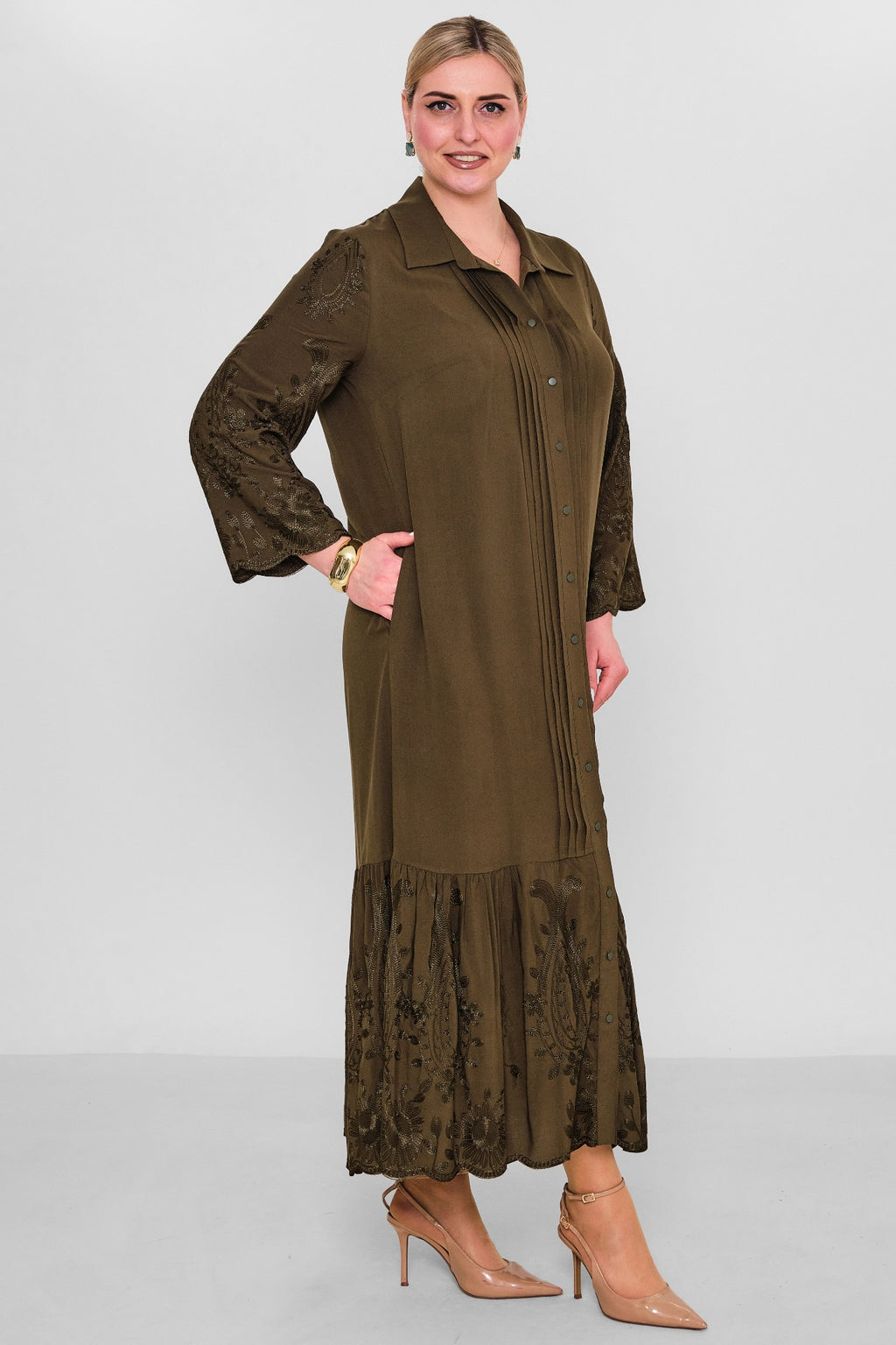 Ebberro - Plus Size Dress (EBR26Y10126BB) - 8690200164910