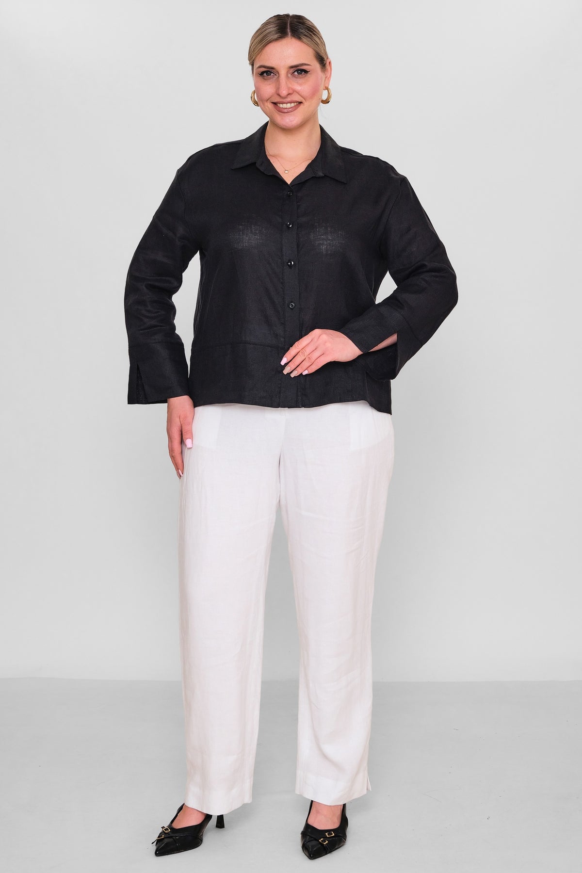 Salkim - Plus Size Shirt (SLK26Y36030BB) - 8690200166525