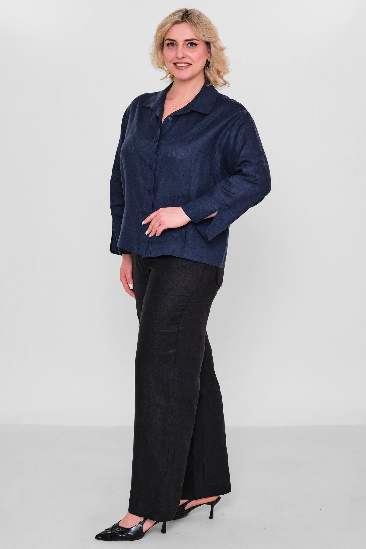 Salkim - Plus Size Shirt (SLK26Y36030BB) - 8690200166549