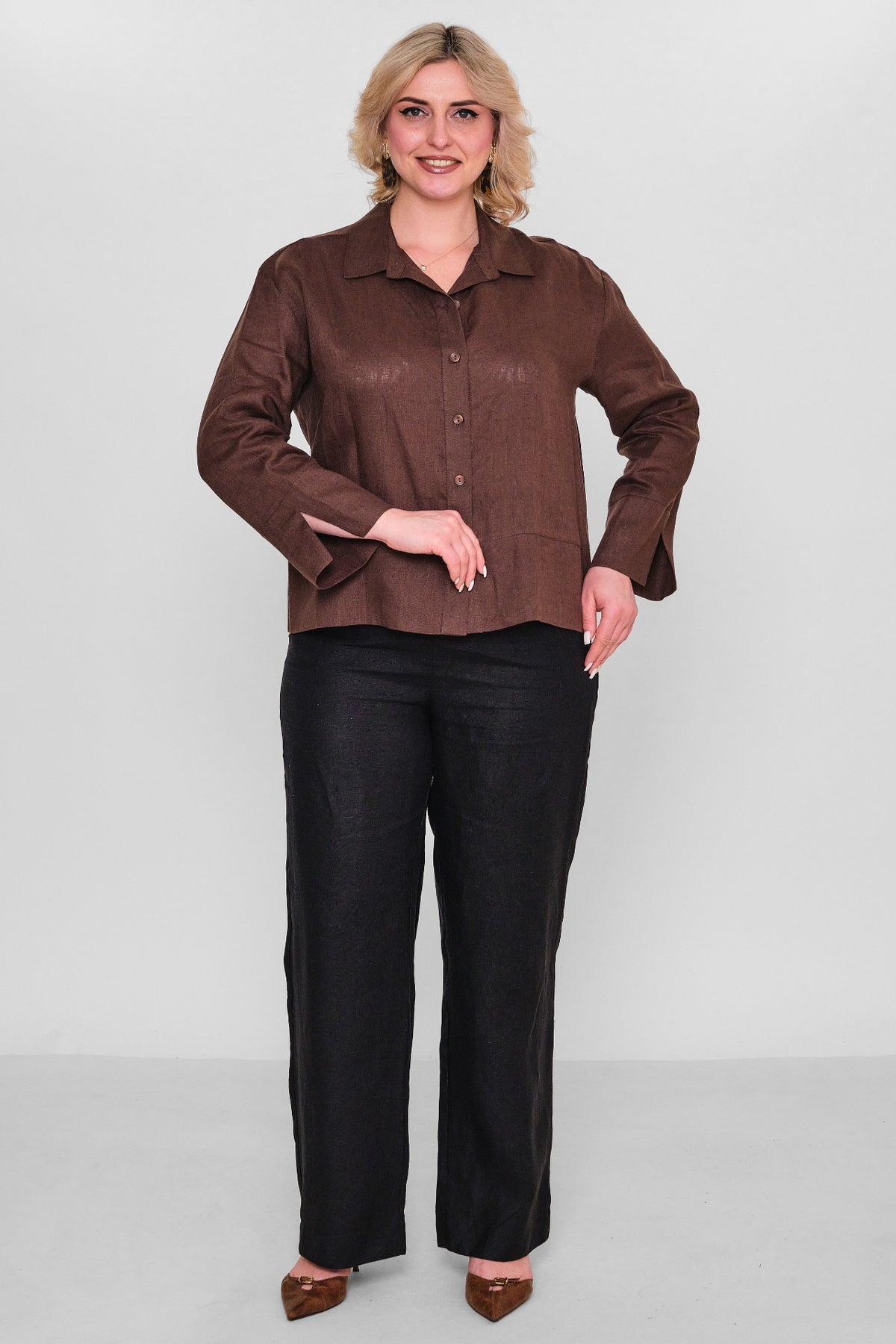 Salkim - Plus Size Shirt (SLK26Y36030BB) - 8690200166556