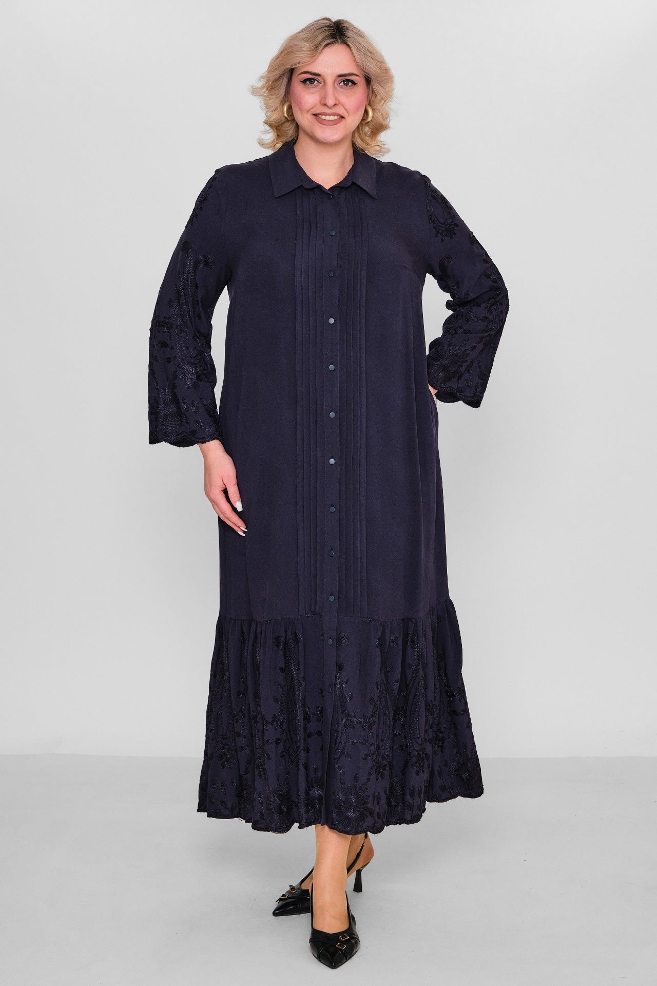 Ebberro - Plus Size Dress (EBR26Y10126BB) - 8690200171321